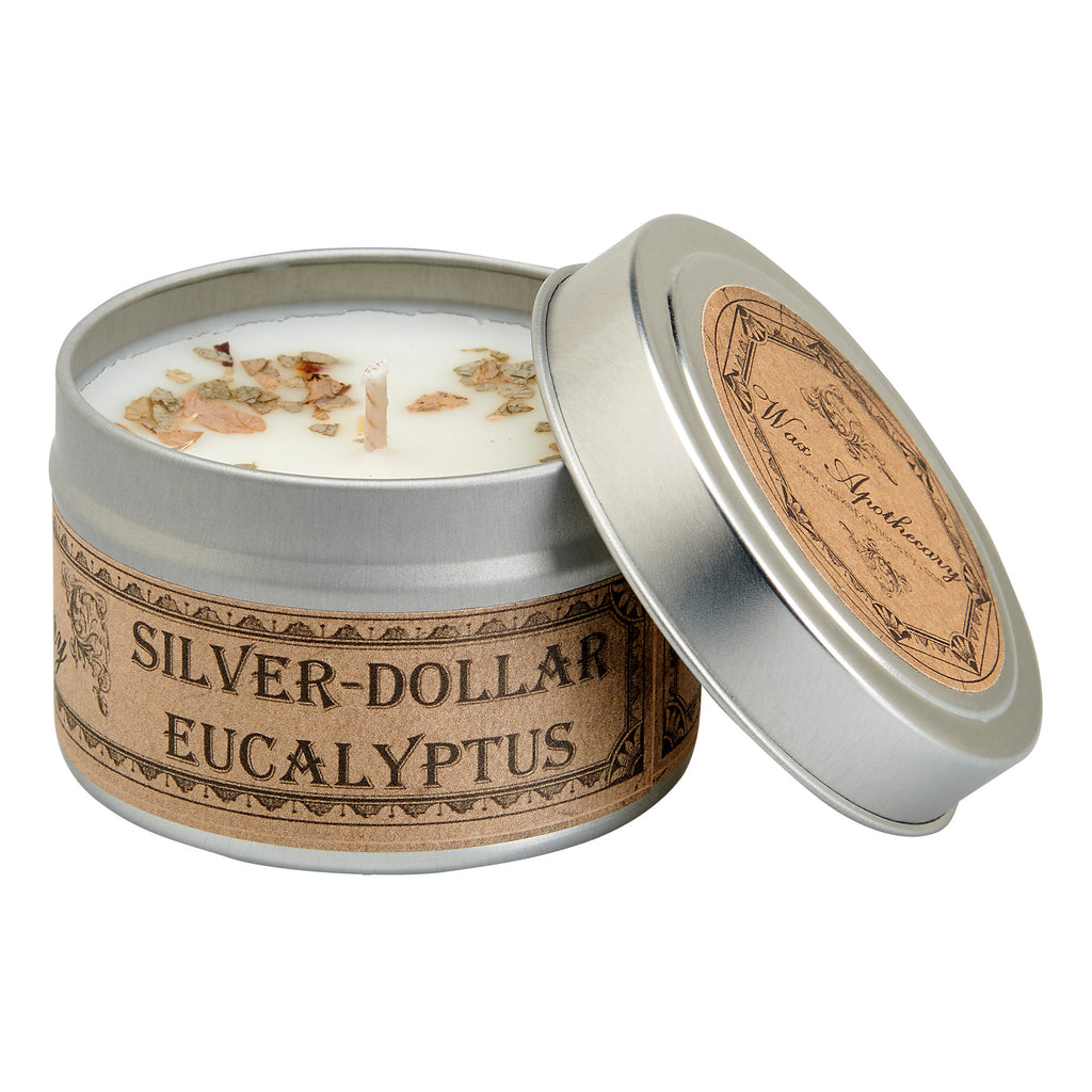 Silver-Dollar Eucalyptus Botanical Candle - 4 oz Travel Tin