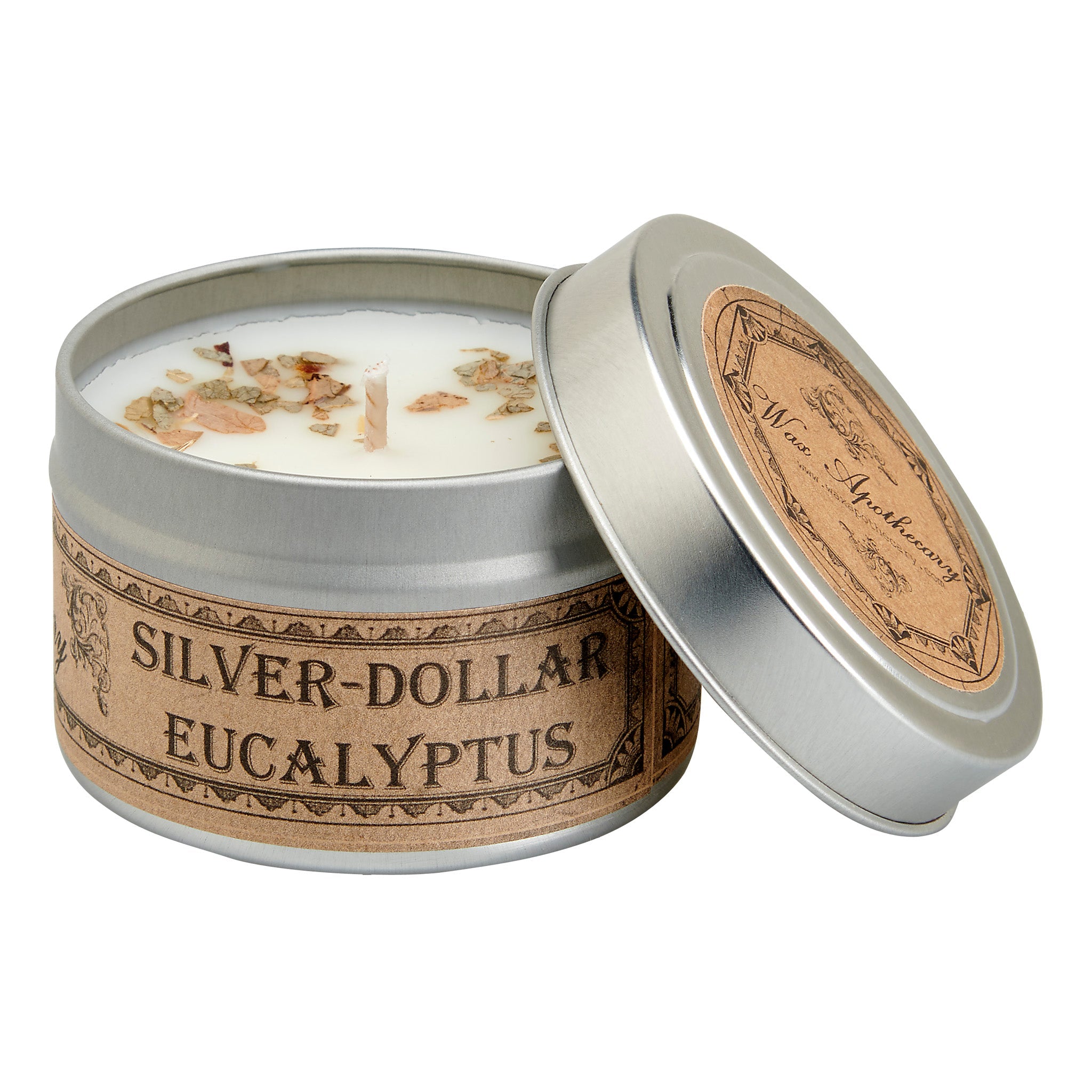 Silver-Dollar Eucalyptus Botanical Candle - 4 oz Travel Tin