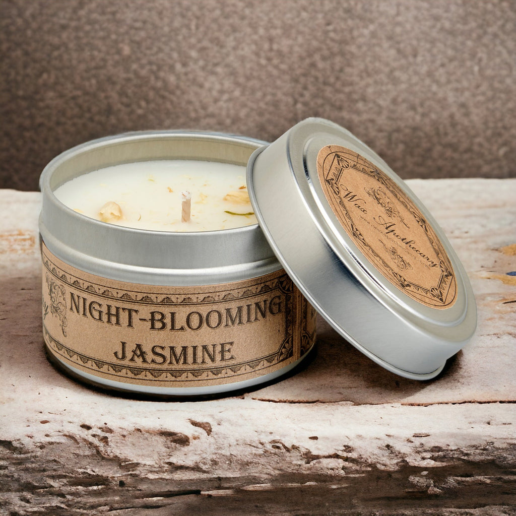 Night-Blooming Jasmine Botanical Candle - 4 oz Travel Tin