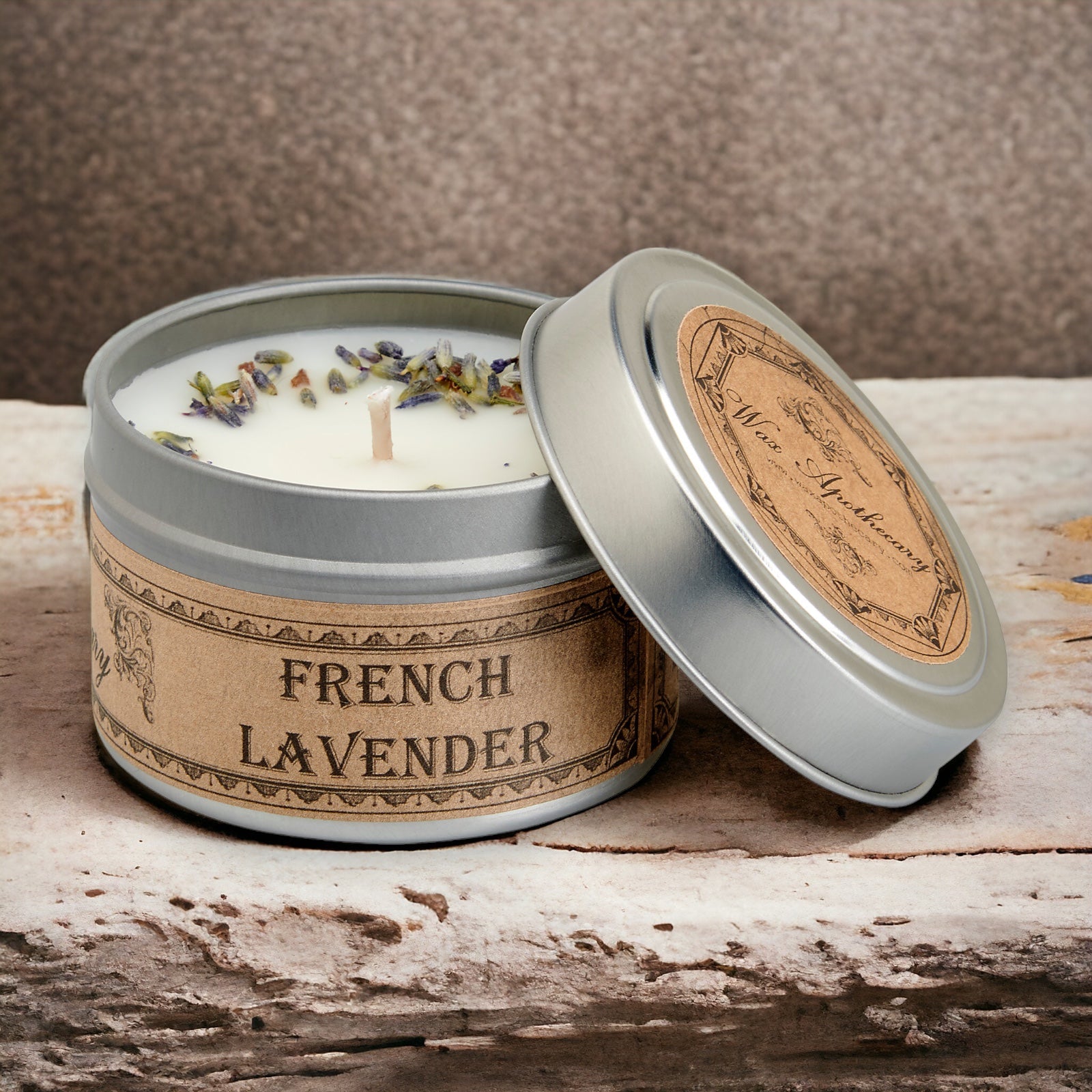 French Lavender Botanical Candle - 4 oz Travel Tin