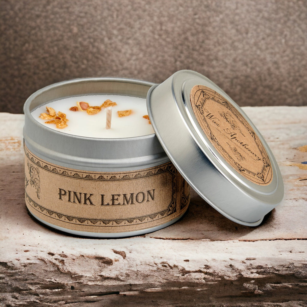 Pink Lemon Botanical Candle - 4 oz Travel Tin