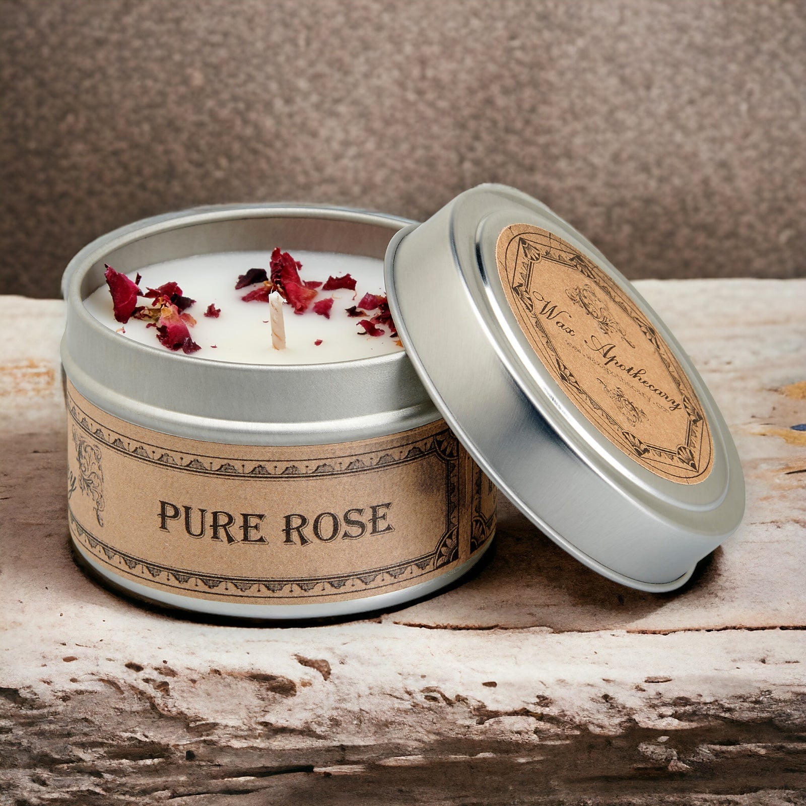 Pure Rose Botanical Candle - 4 oz Travel Tin