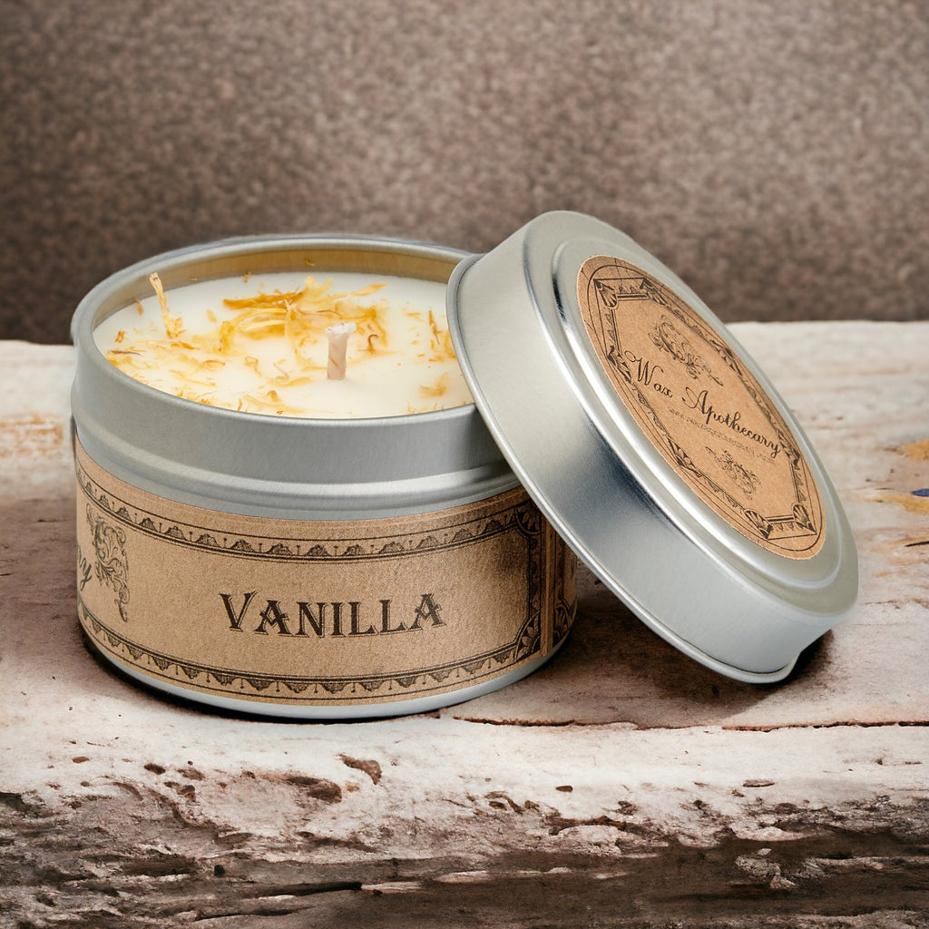 Vanilla Botanical Candle - 4 oz Travel Tin