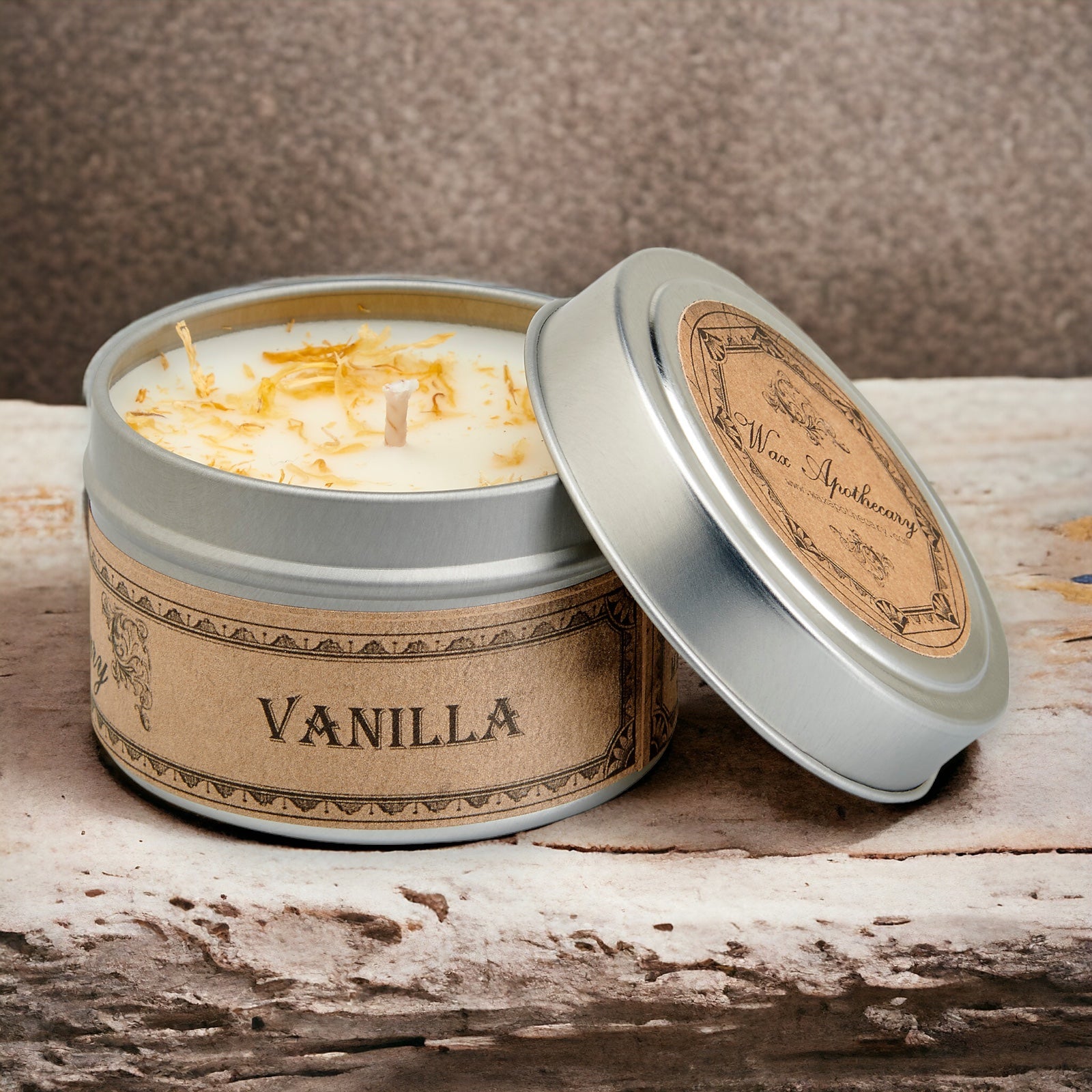 Vanilla Botanical Candle - 4 oz Travel Tin