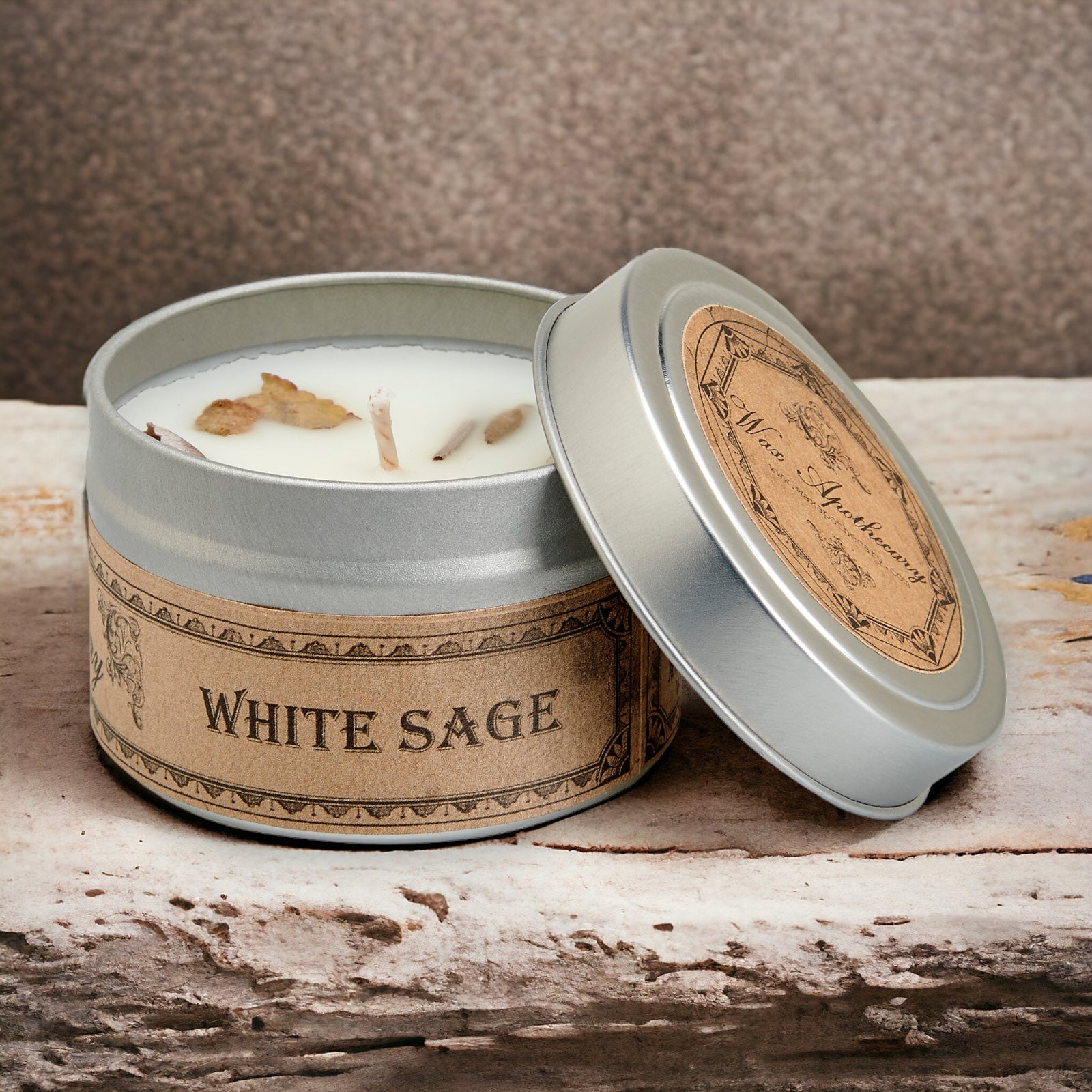 White Sage Botanical Candle - 4 oz Travel Tin