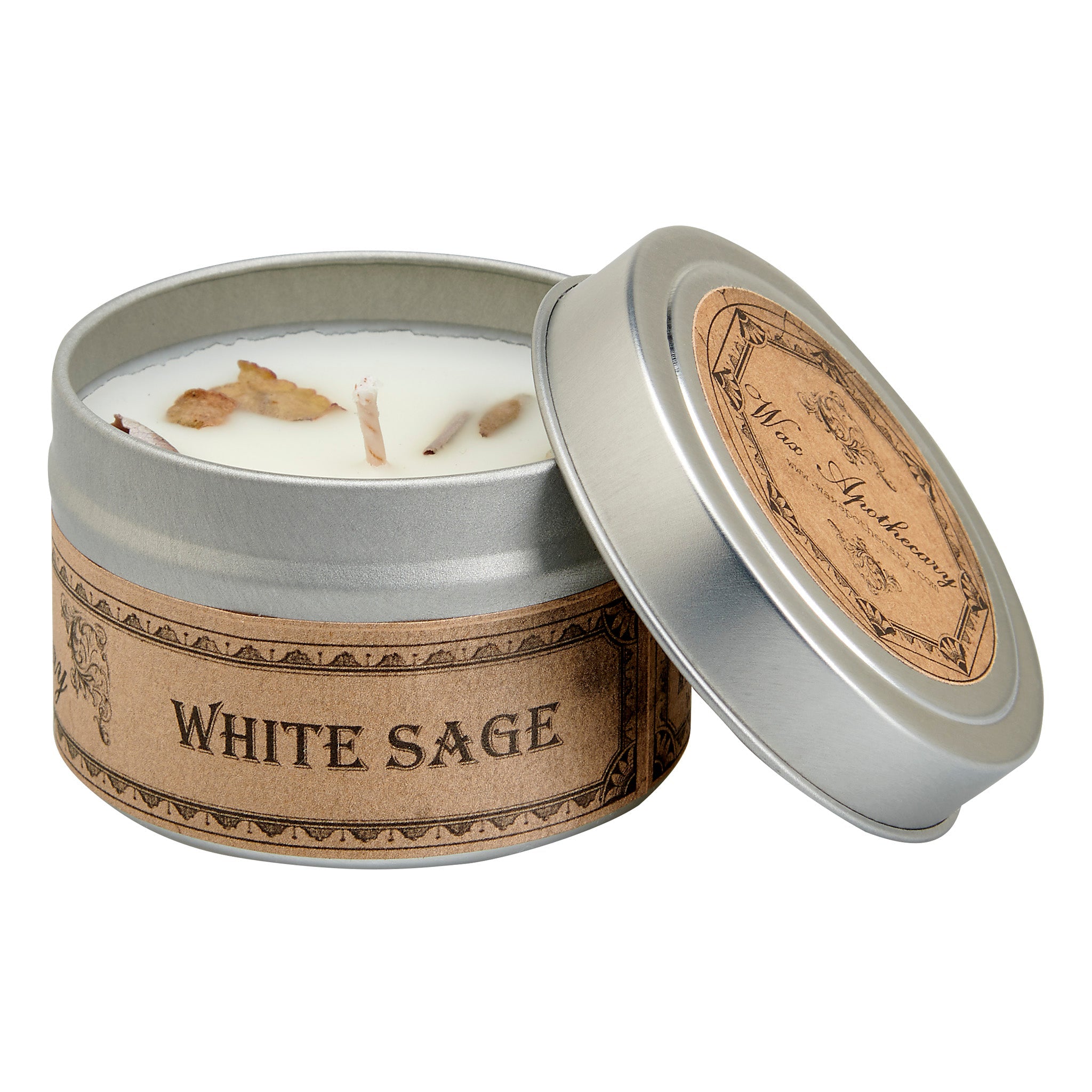 White Sage Botanical Candle - 4 oz Travel Tin