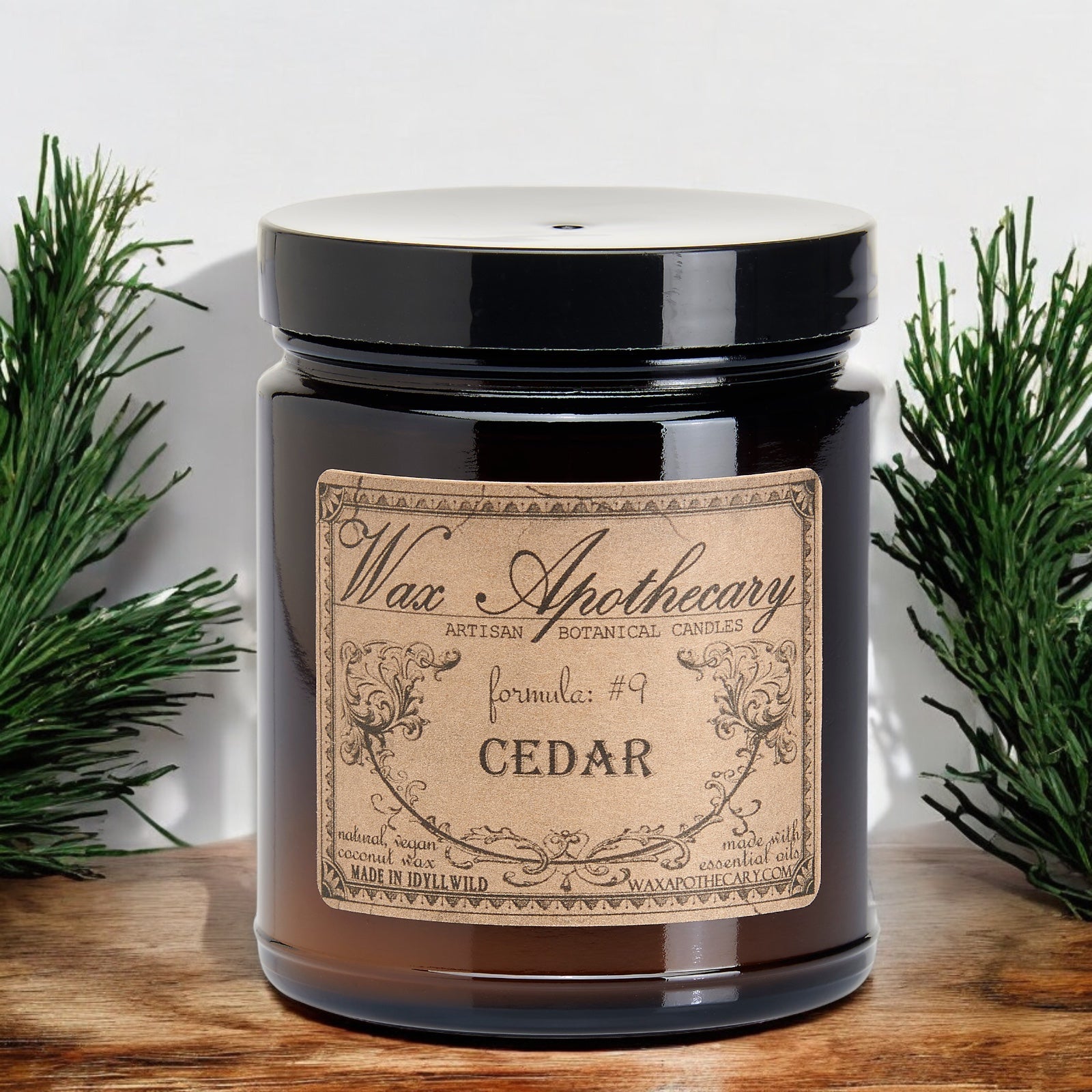 Cedar Botanical Candle - 6 oz Amber Jar