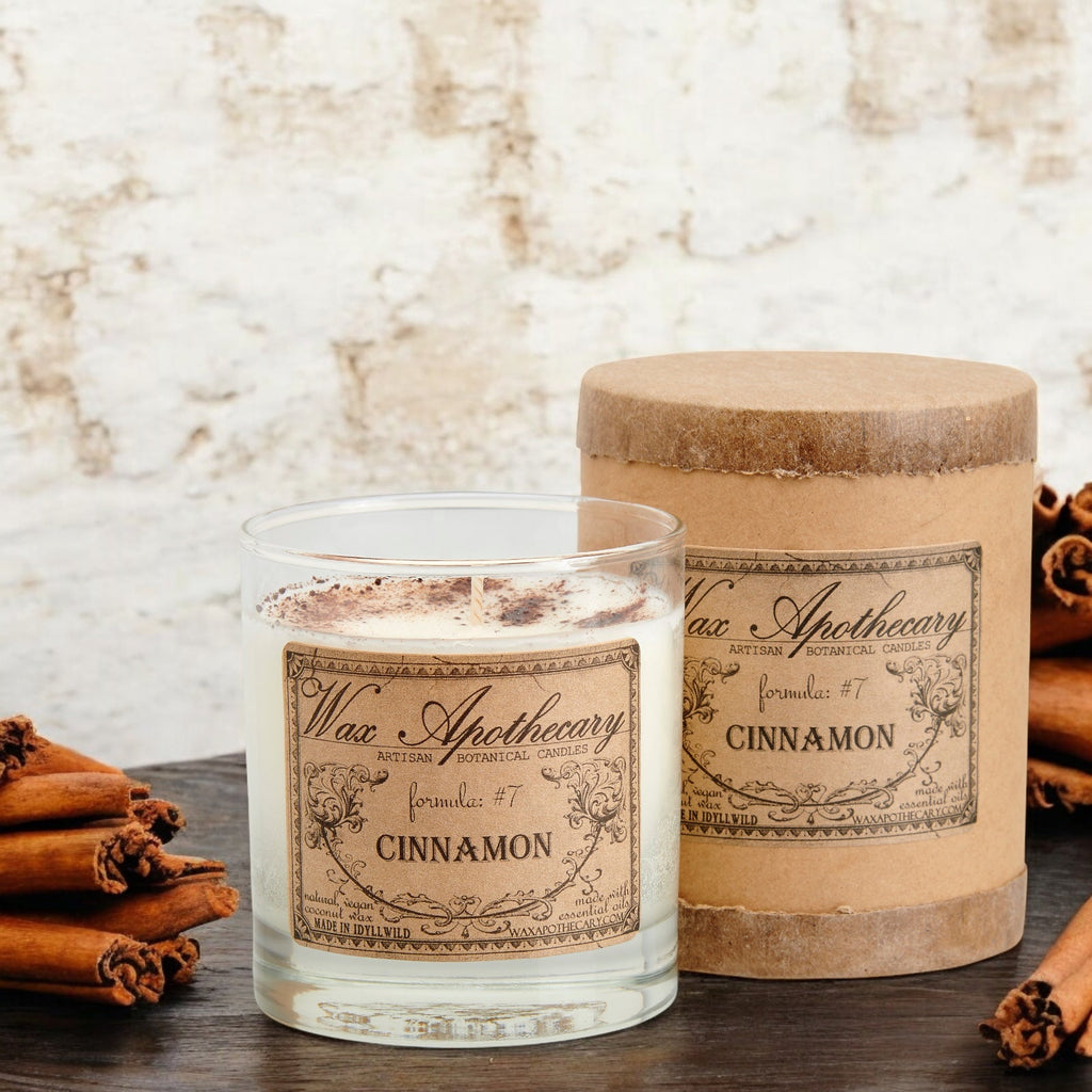 Cinnamon Botanical Candle - 7 oz Scotch Glass