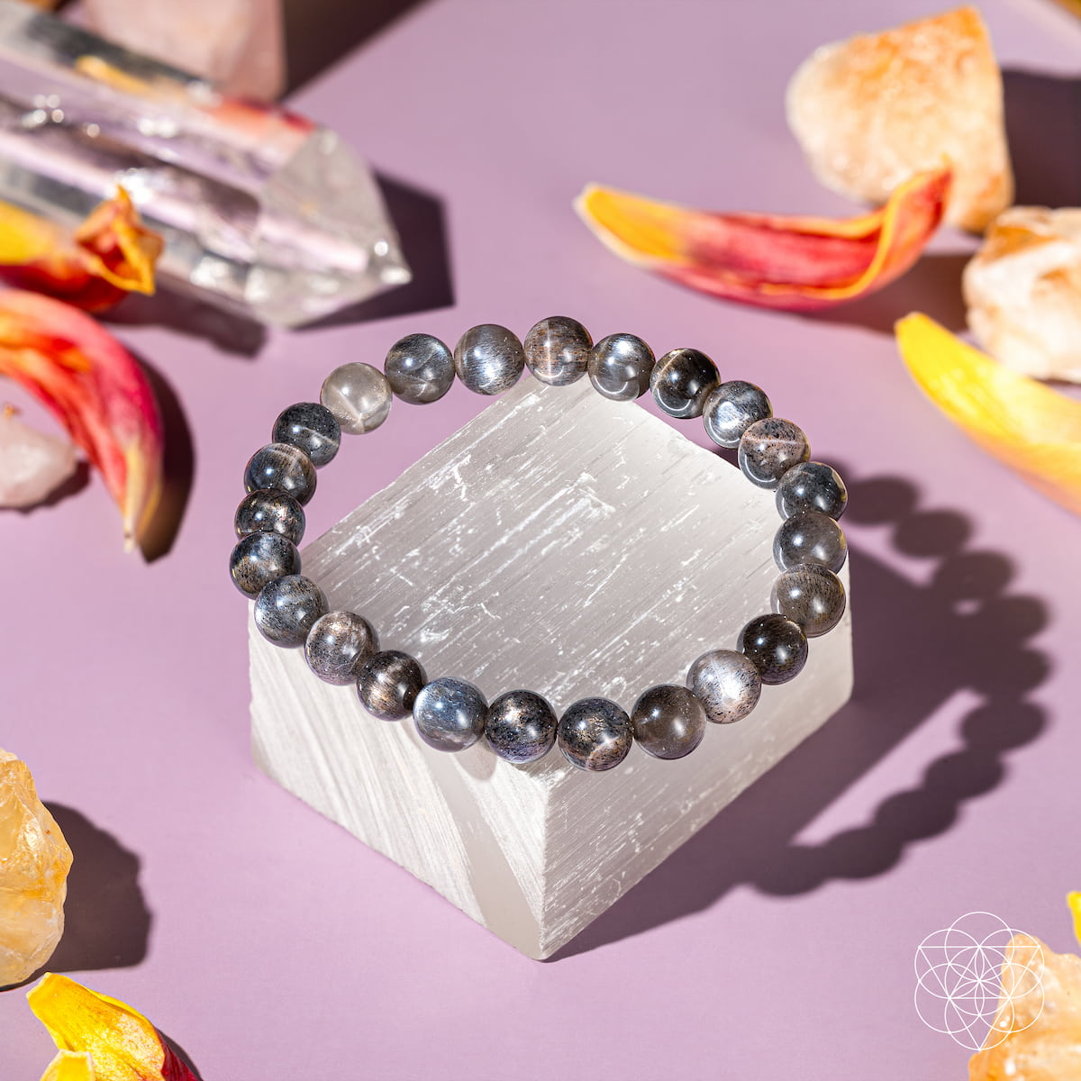 Black Moonstone Bracelet - Empath Cord Cutter