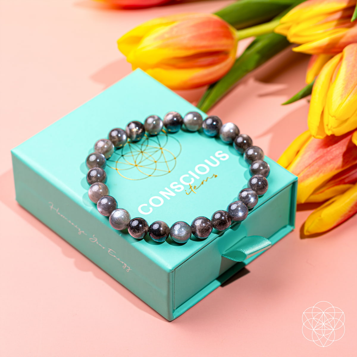 Black Moonstone Bracelet - Empath Cord Cutter