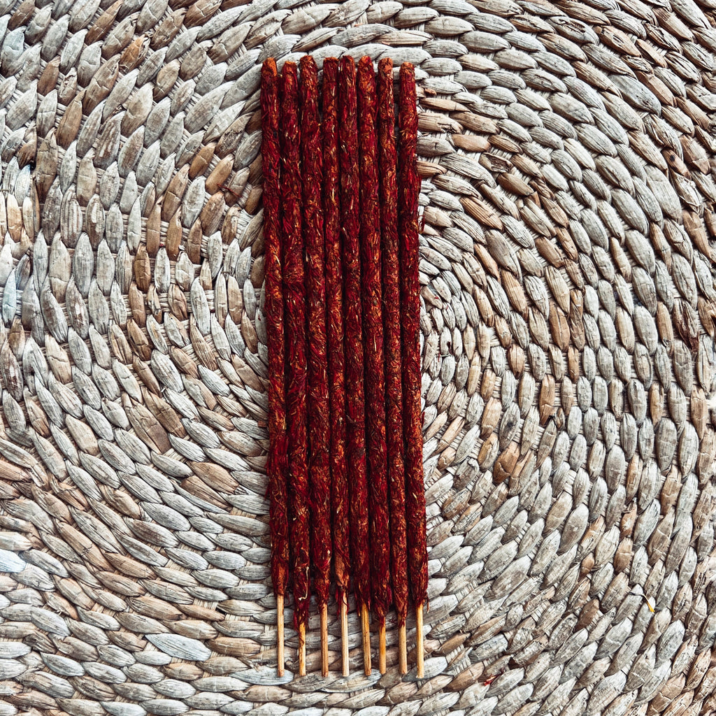 Saffron Flower Incense Sticks - 8 Sticks