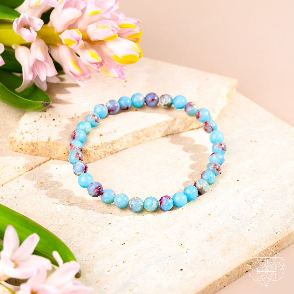 Aqua Terra Jasper Bracelet - Empath Shield 6mm