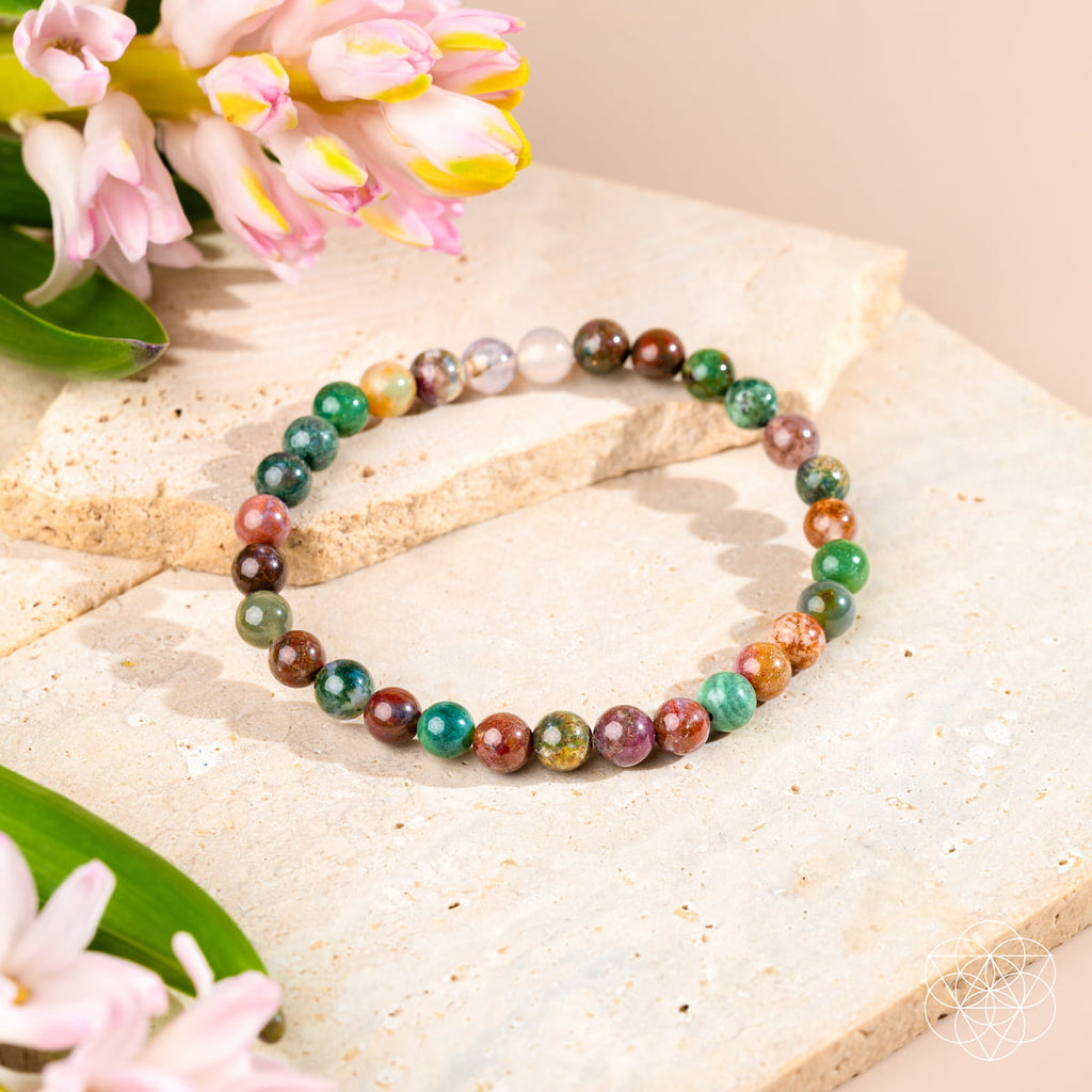 Indian Agate Bracelet - Energy 6mm