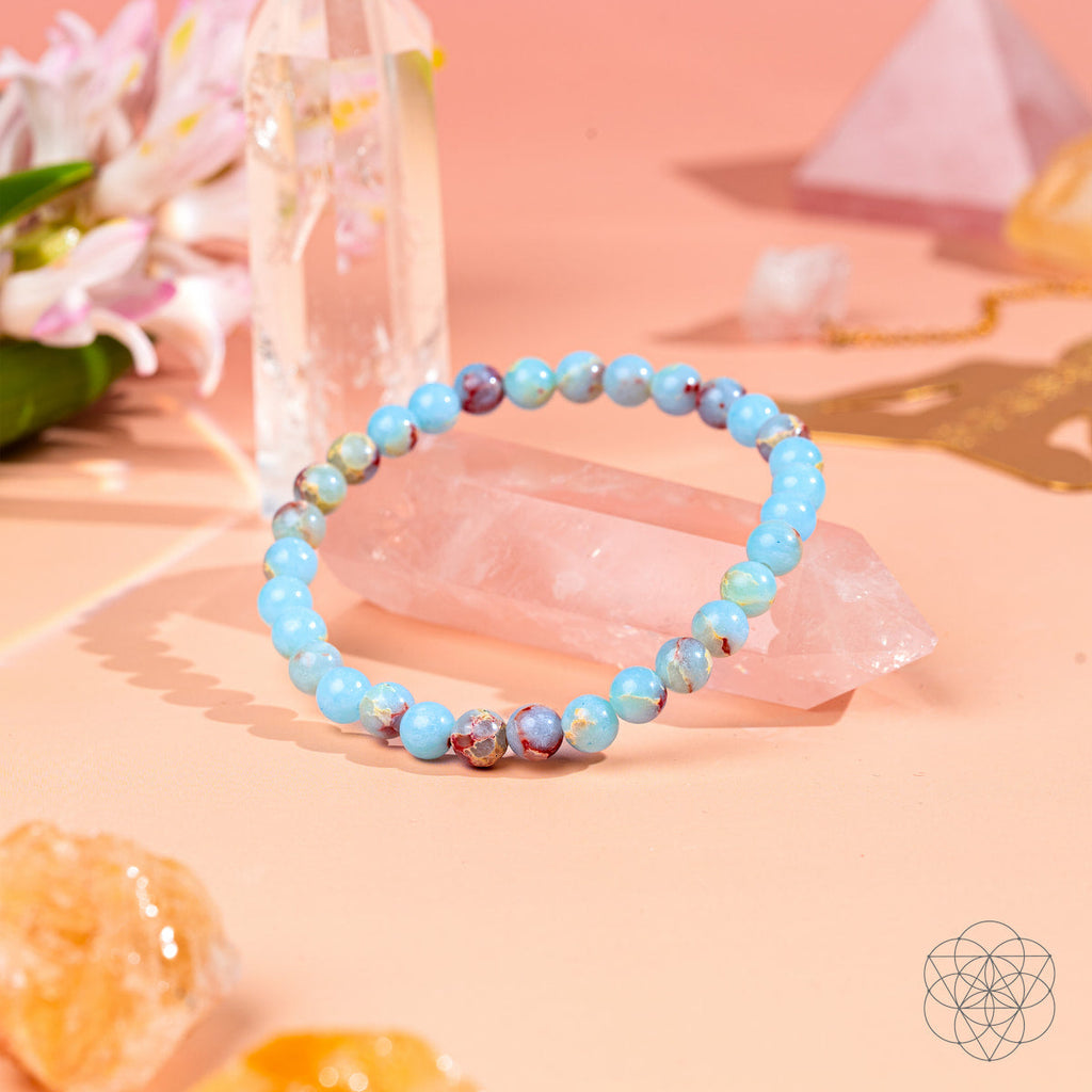 Aqua Terra Jasper Bracelet - Empath Shield 6mm
