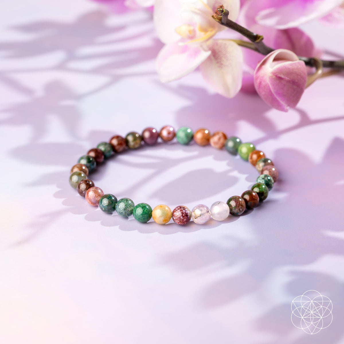 Indian Agate Bracelet - Energy 6mm