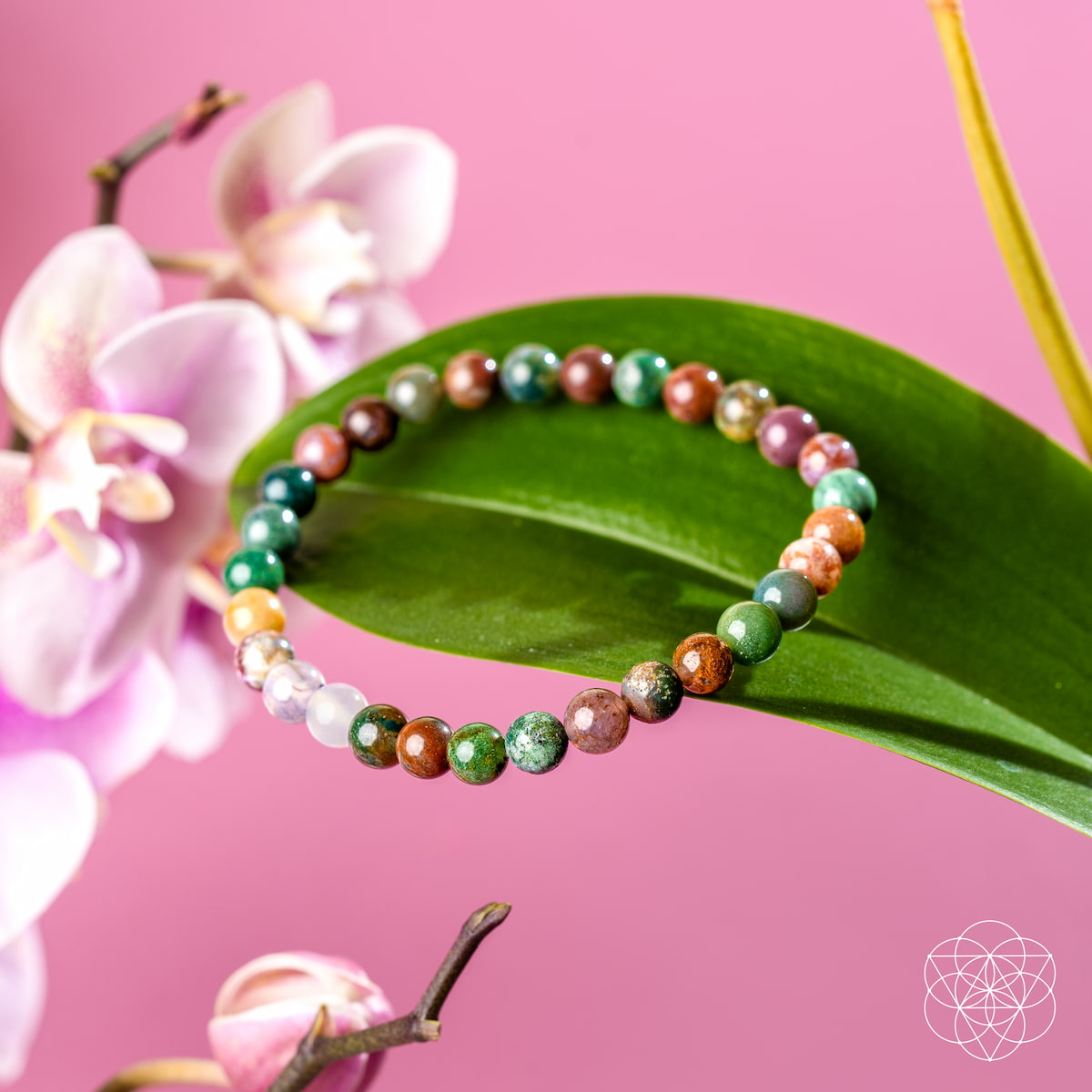 Indian Agate Bracelet - Energy 6mm