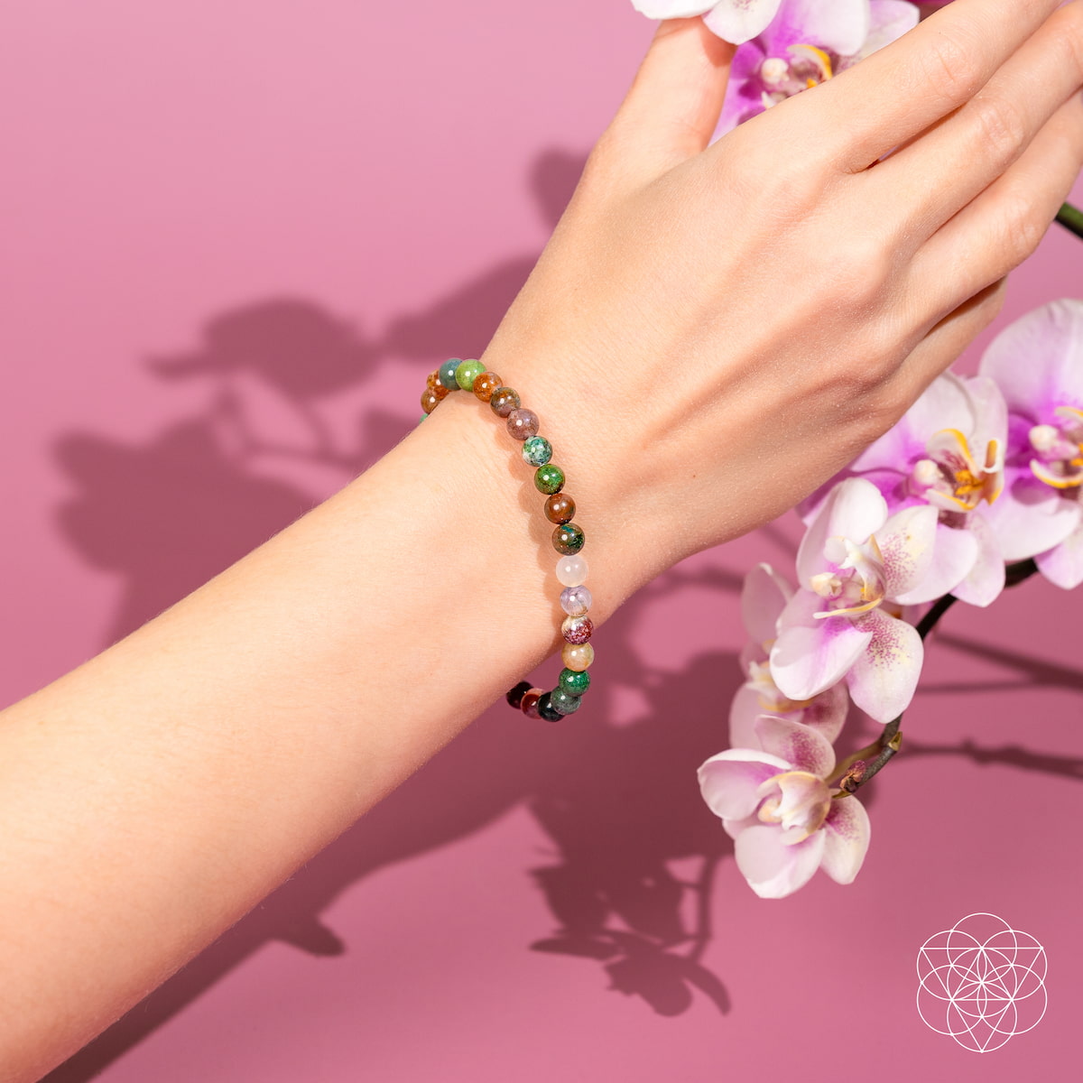Indian Agate Bracelet - Energy 6mm
