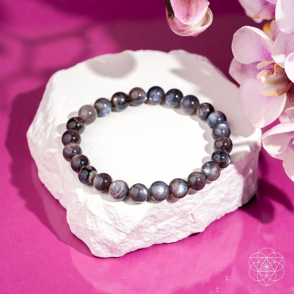 Black Moonstone Bracelet - Empath Cord Cutter