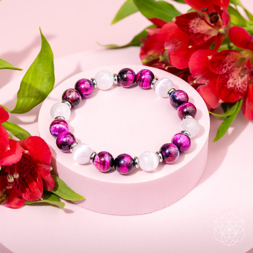 Pink Galaxy Tiger's Eye Bracelet - Shape Your Future