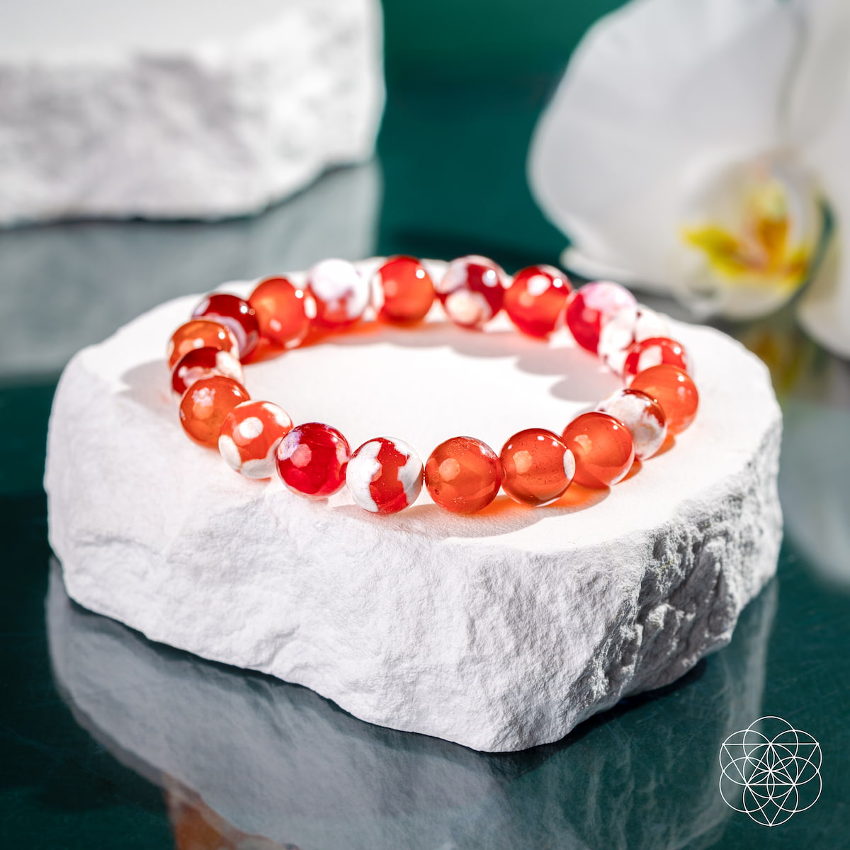 Carnelian & Orca Agate Bracelet - Feminine Force