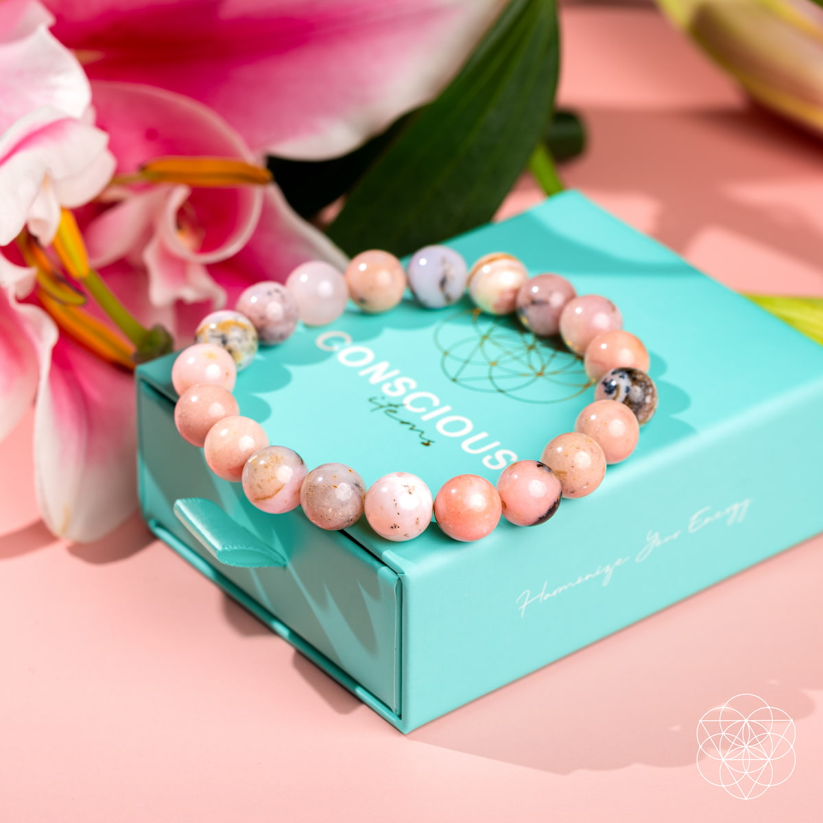 Peruvian Pink Opal Bracelet - Heart Repair