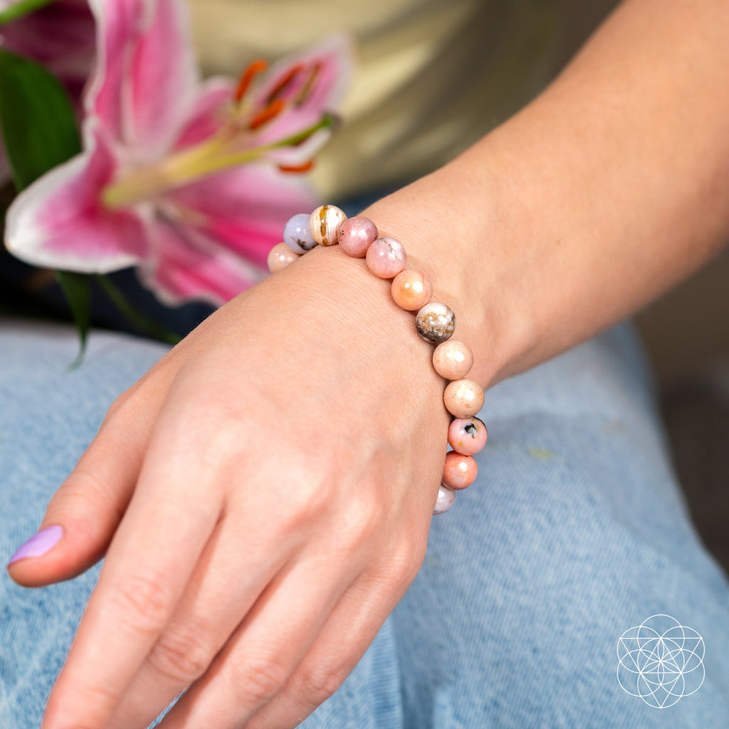 Peruvian Pink Opal Bracelet - Heart Repair