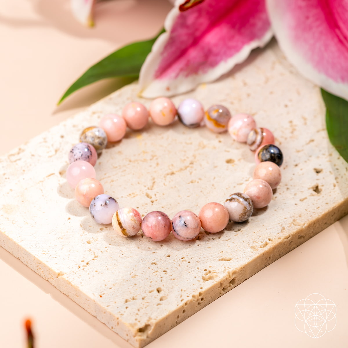 Peruvian Pink Opal Bracelet - Heart Repair