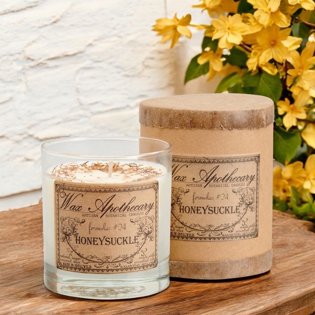 Honeysuckle Botanical Candle - 7 oz Scotch Glass