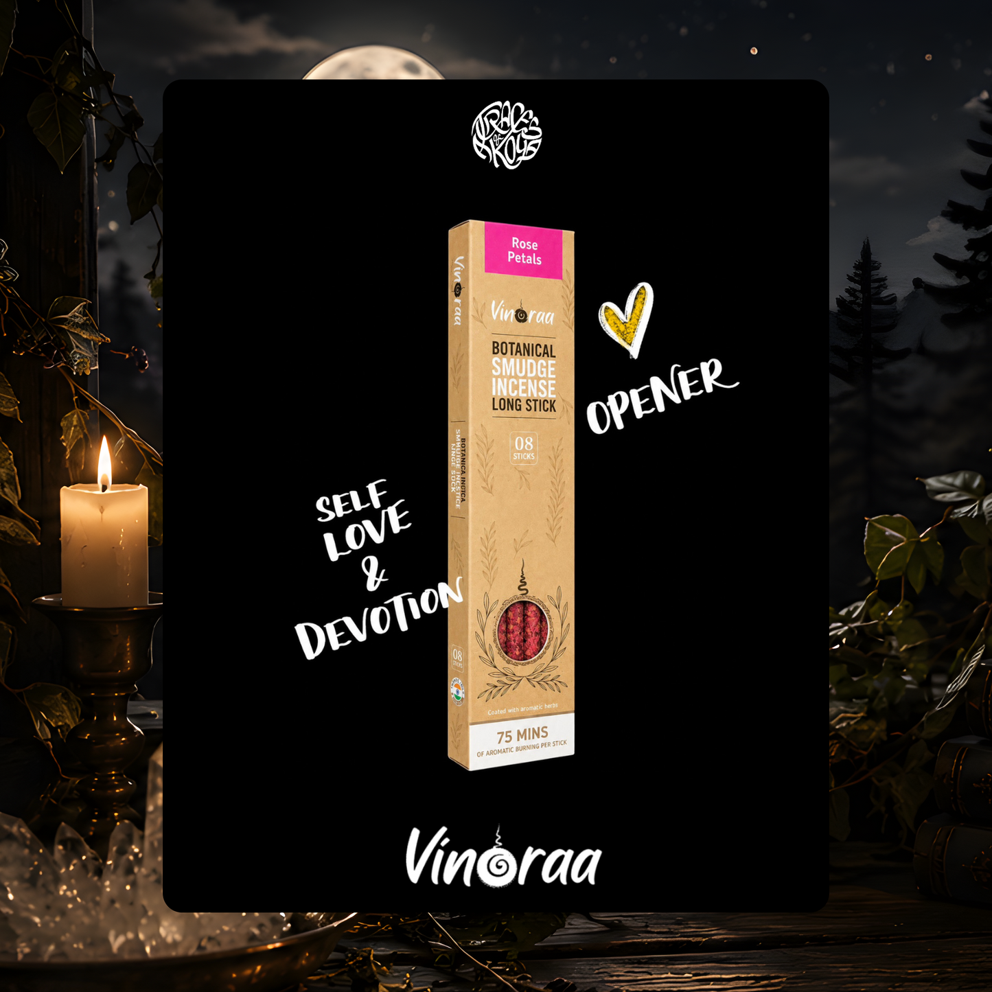 Rose Petal Incense Sticks - 8 Sticks