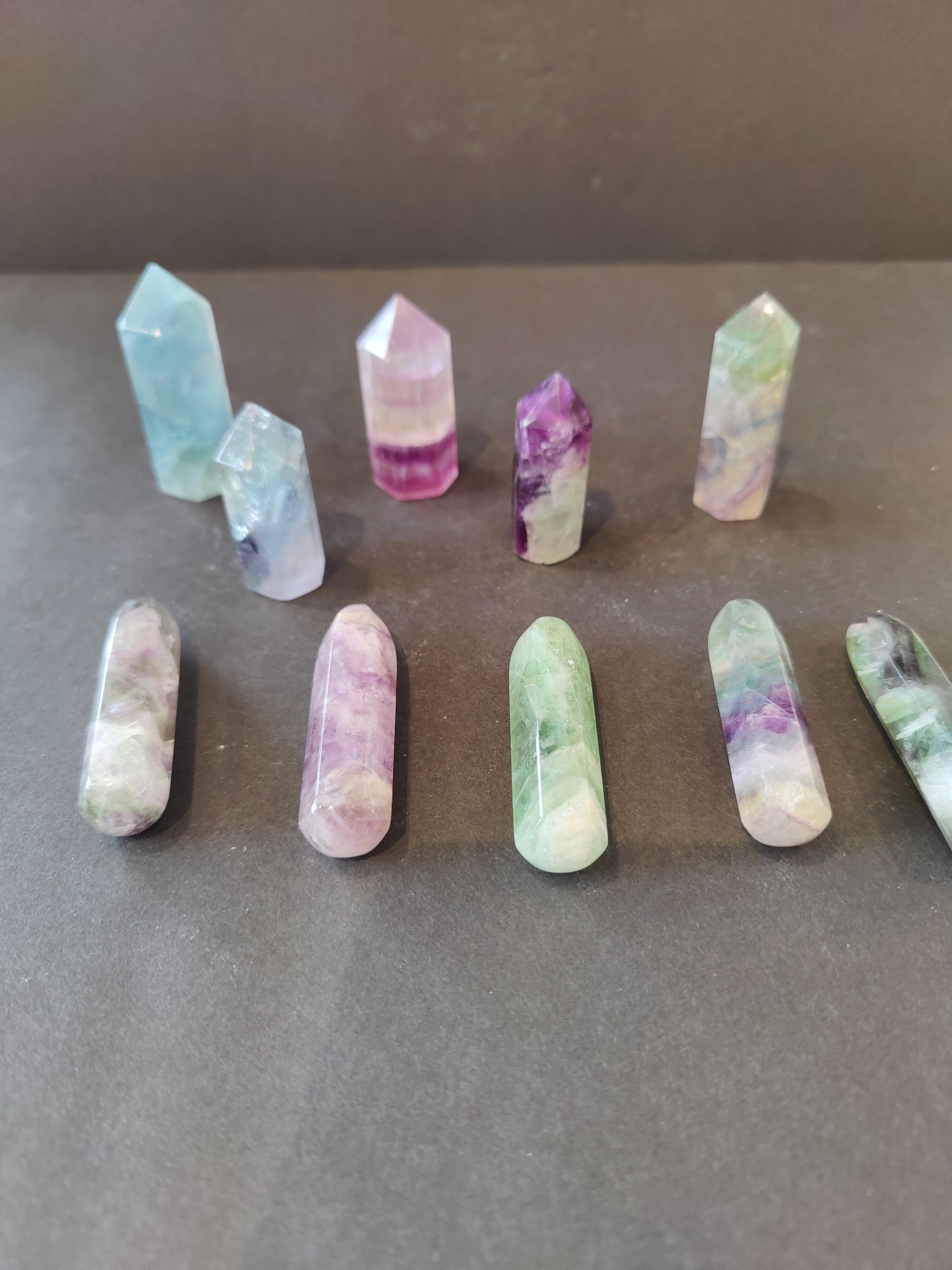 Multi-Color Fluorite Point