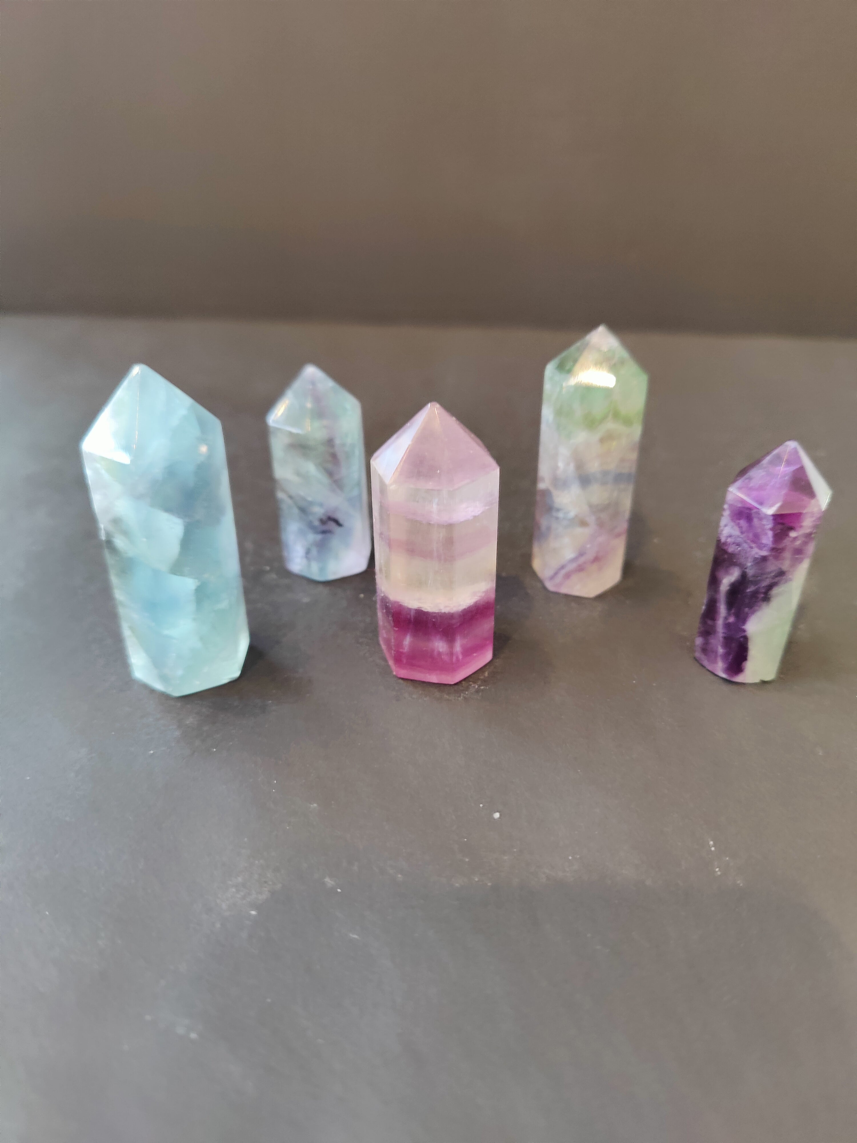Multi-Color Fluorite Point