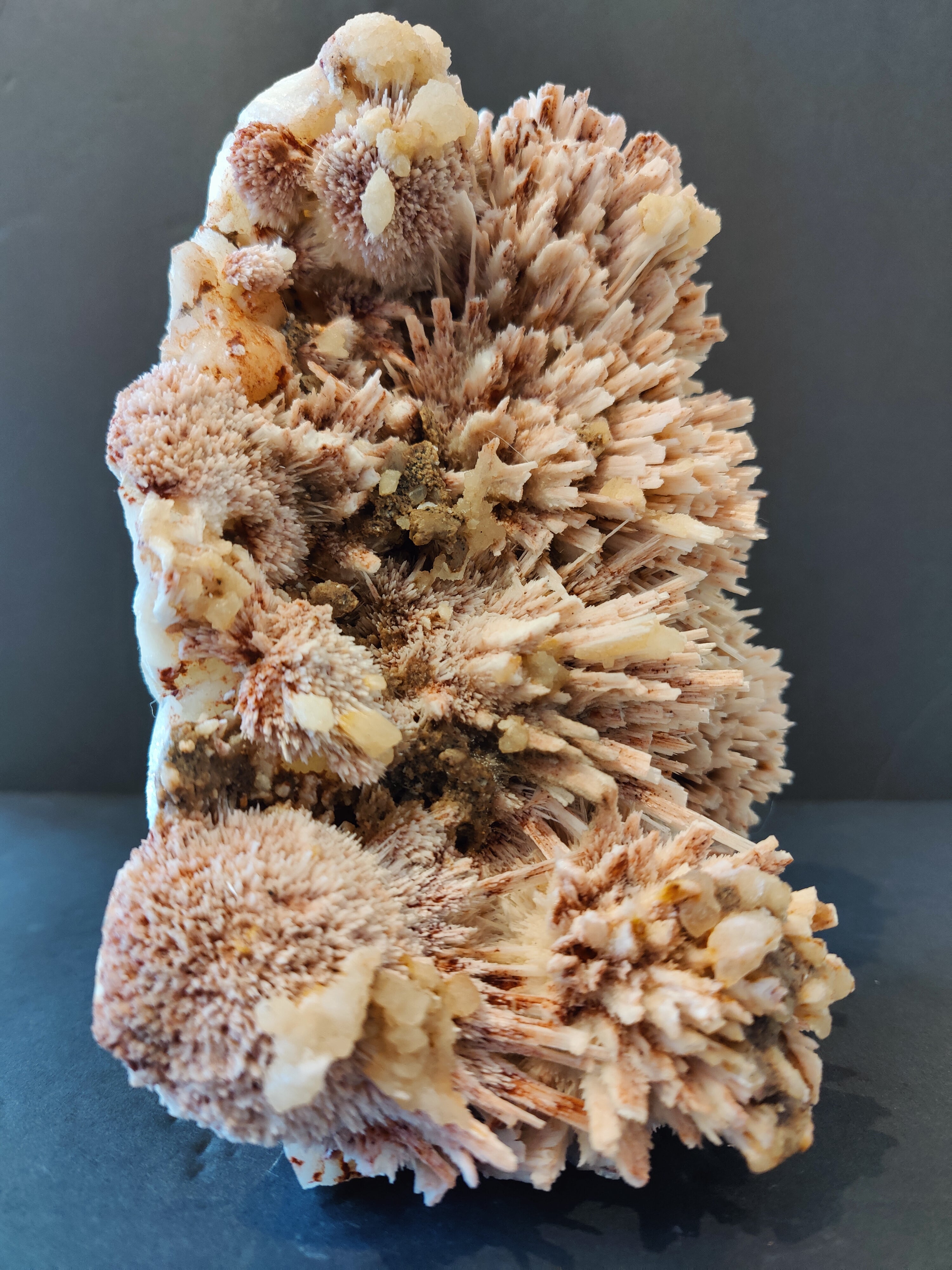 Red Mordenite with Stilbite Specimen