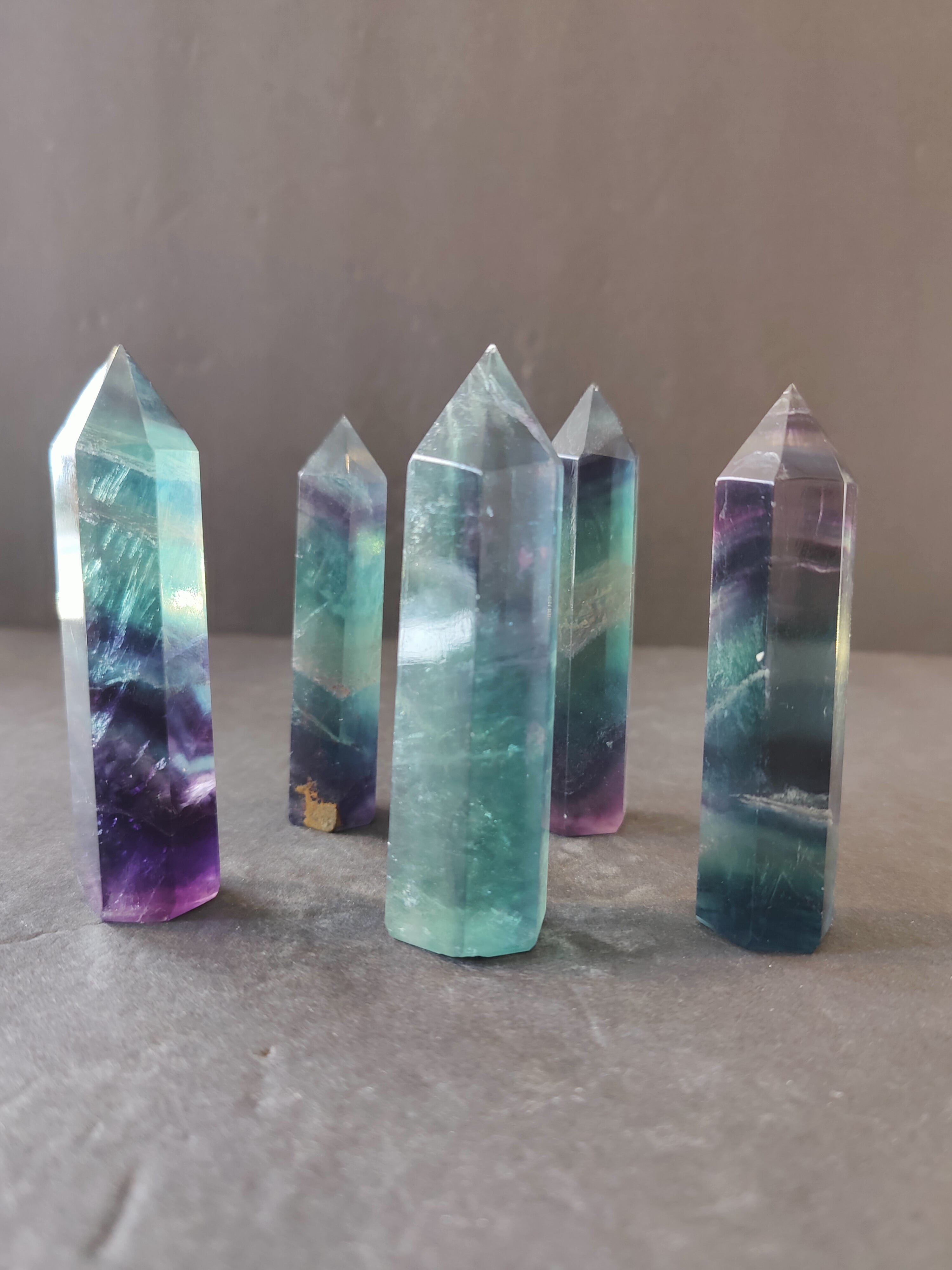 Multi-Color Fluorite Tower - 3 in