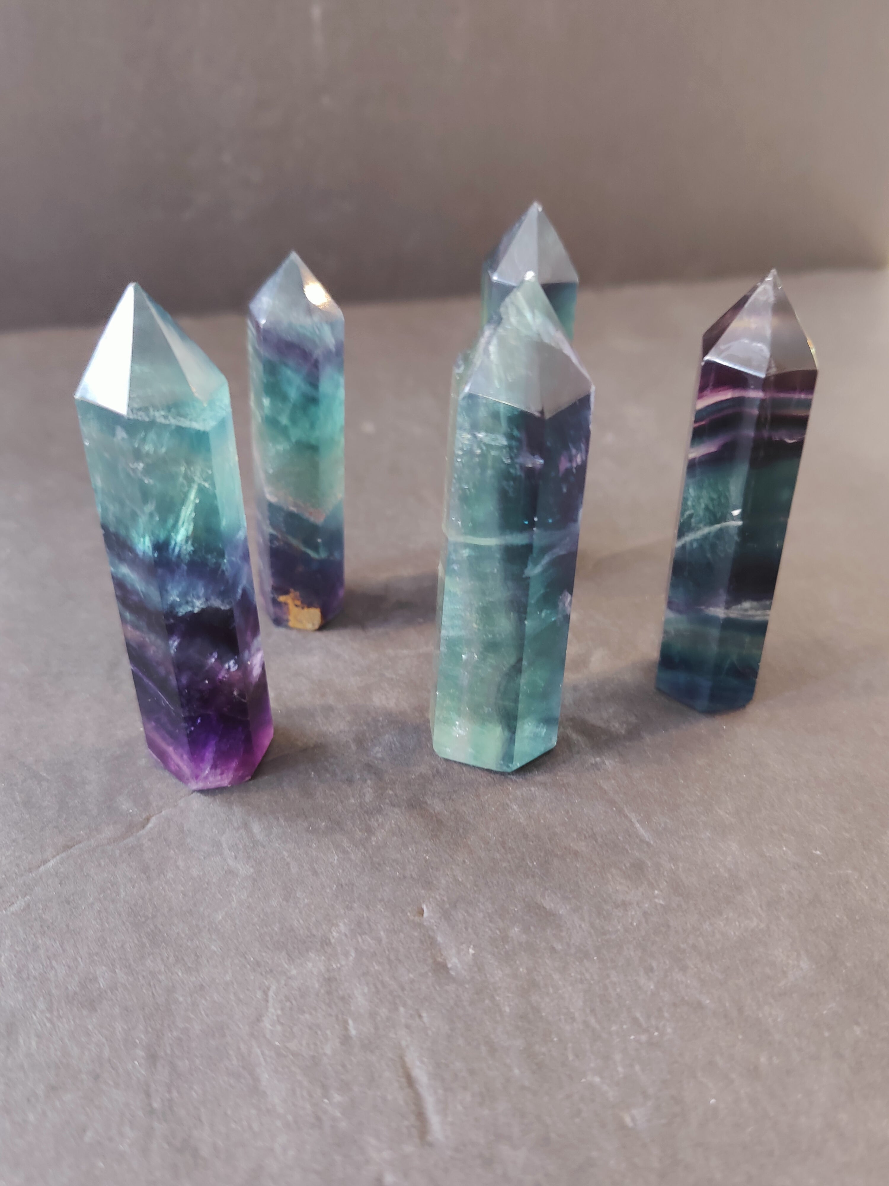 Multi-Color Fluorite Tower - 3 in