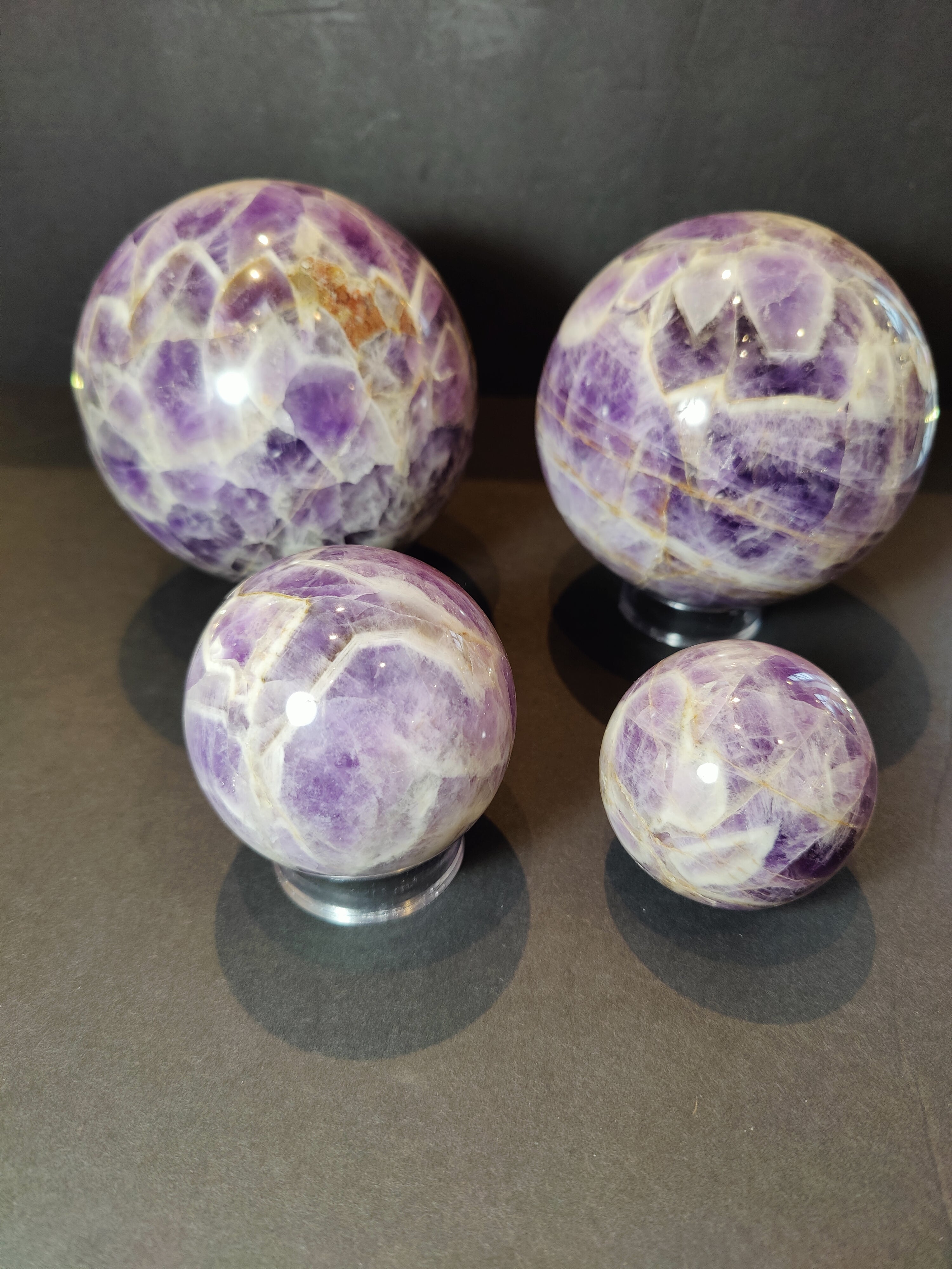 Chevron Amethyst Sphere