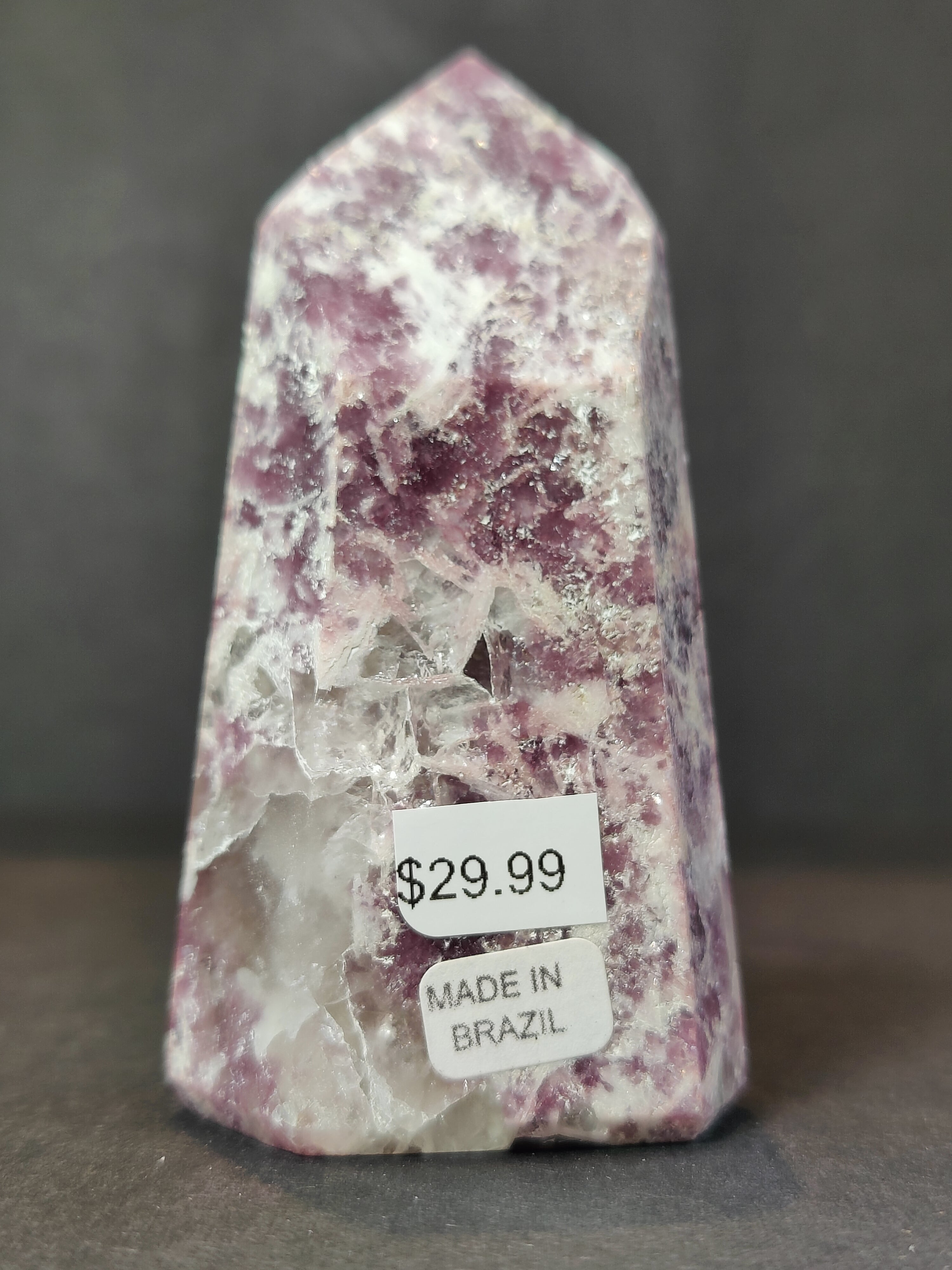 Lepidolite Obelisk Tower