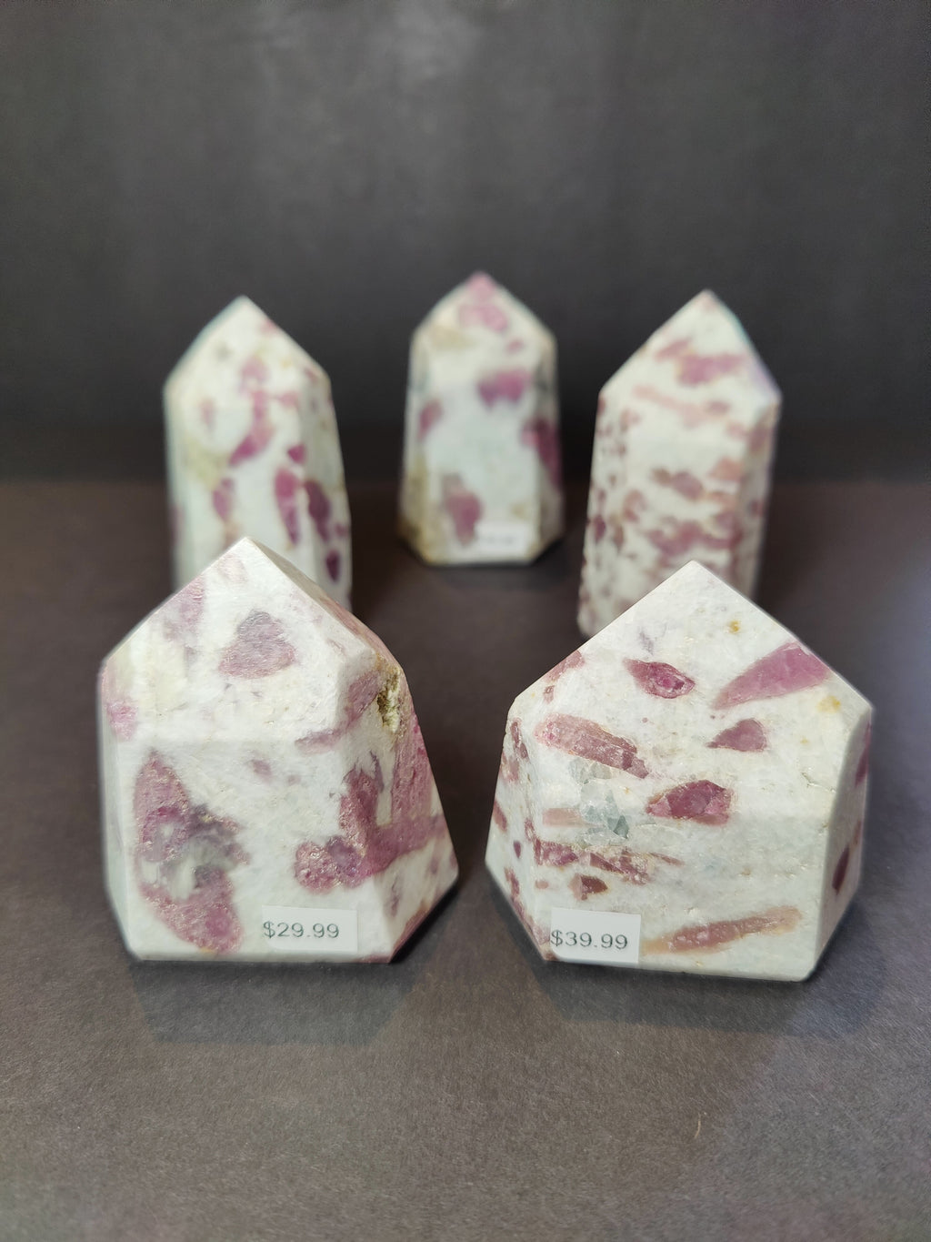 Rubellite in Quartz Obelisk Tower