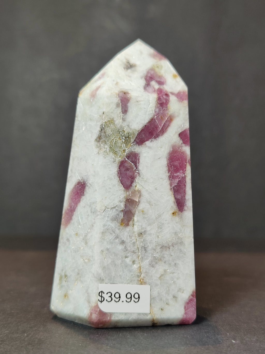 Rubellite in Quartz Obelisk Tower