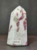 Rubellite in Quartz Obelisk Tower