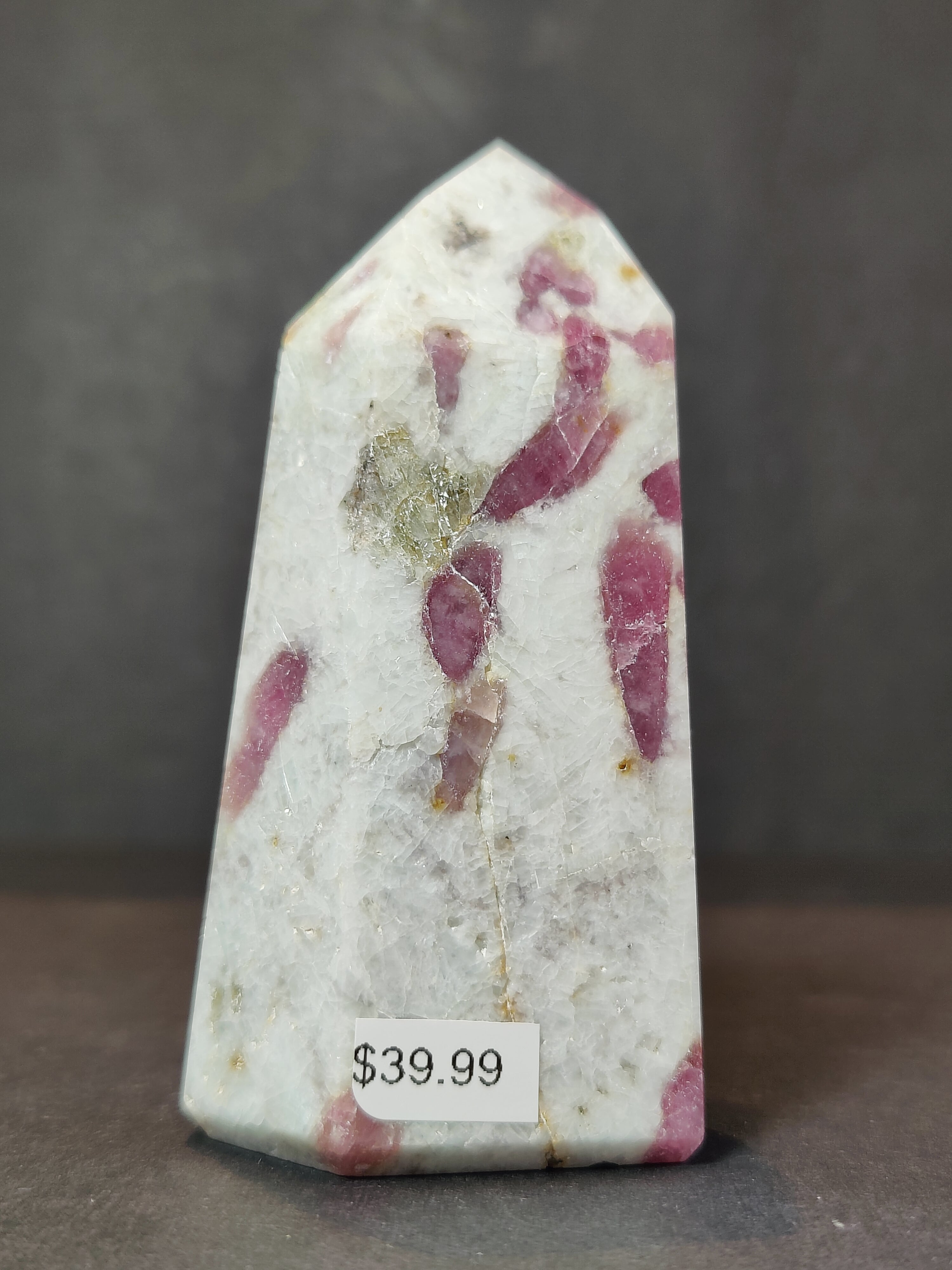 Rubellite in Quartz Obelisk Tower