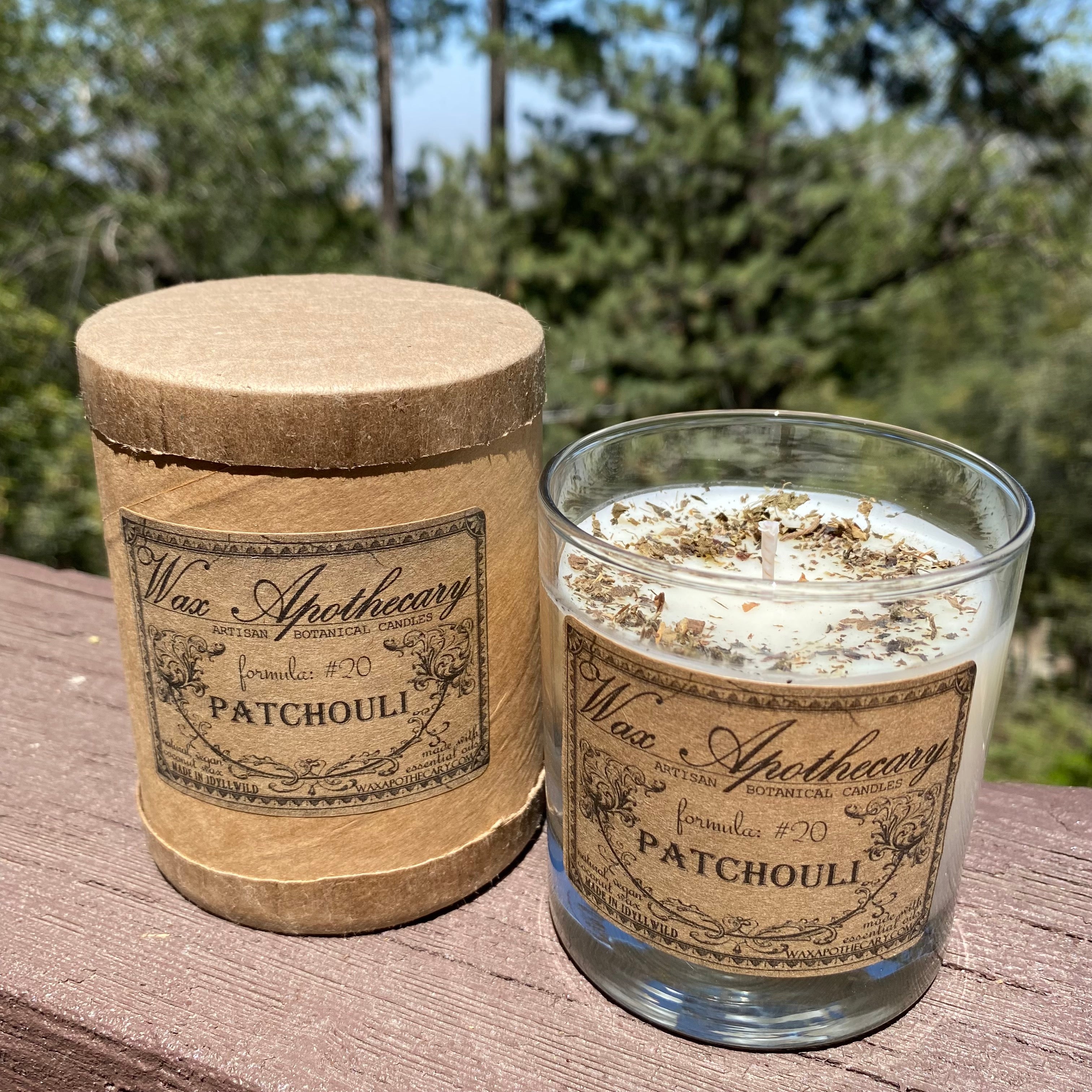 Patchouli Botanical Candle - 7 oz Scotch Glass