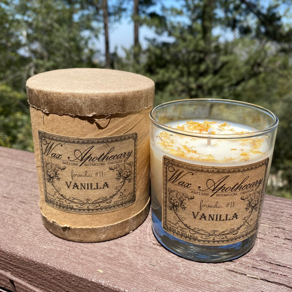 Vanilla Botanical Candle - 7 oz Scotch Glass