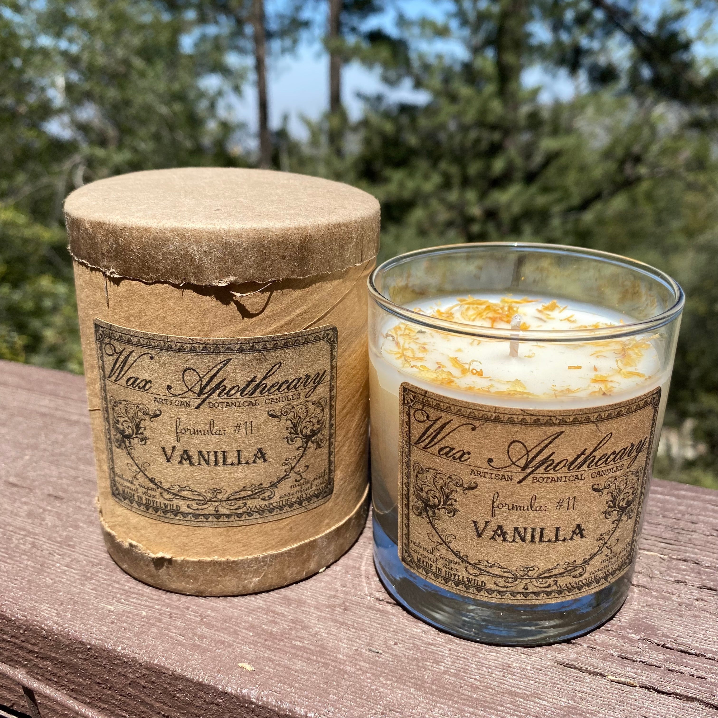 Vanilla Botanical Candle - 7 oz Scotch Glass