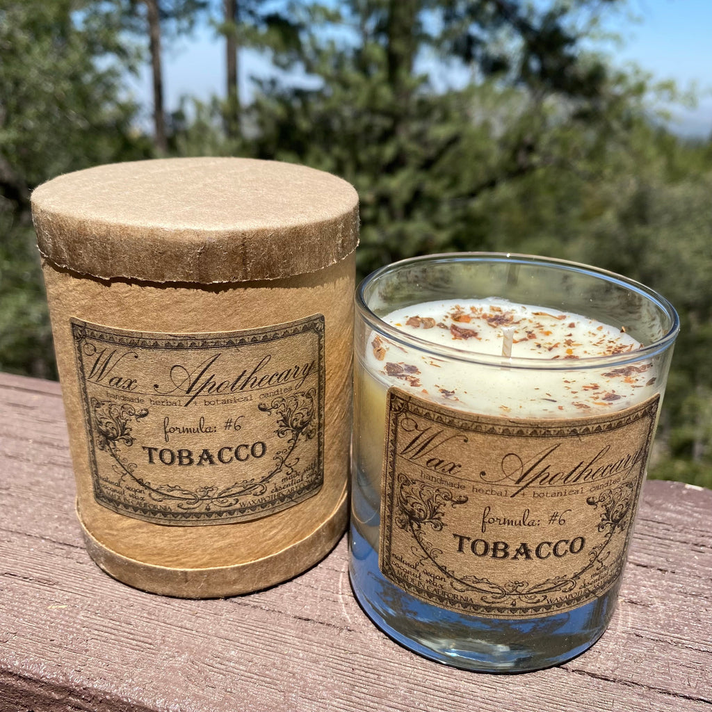 Tobacco Botanical Candle - 7 oz Scotch Glass