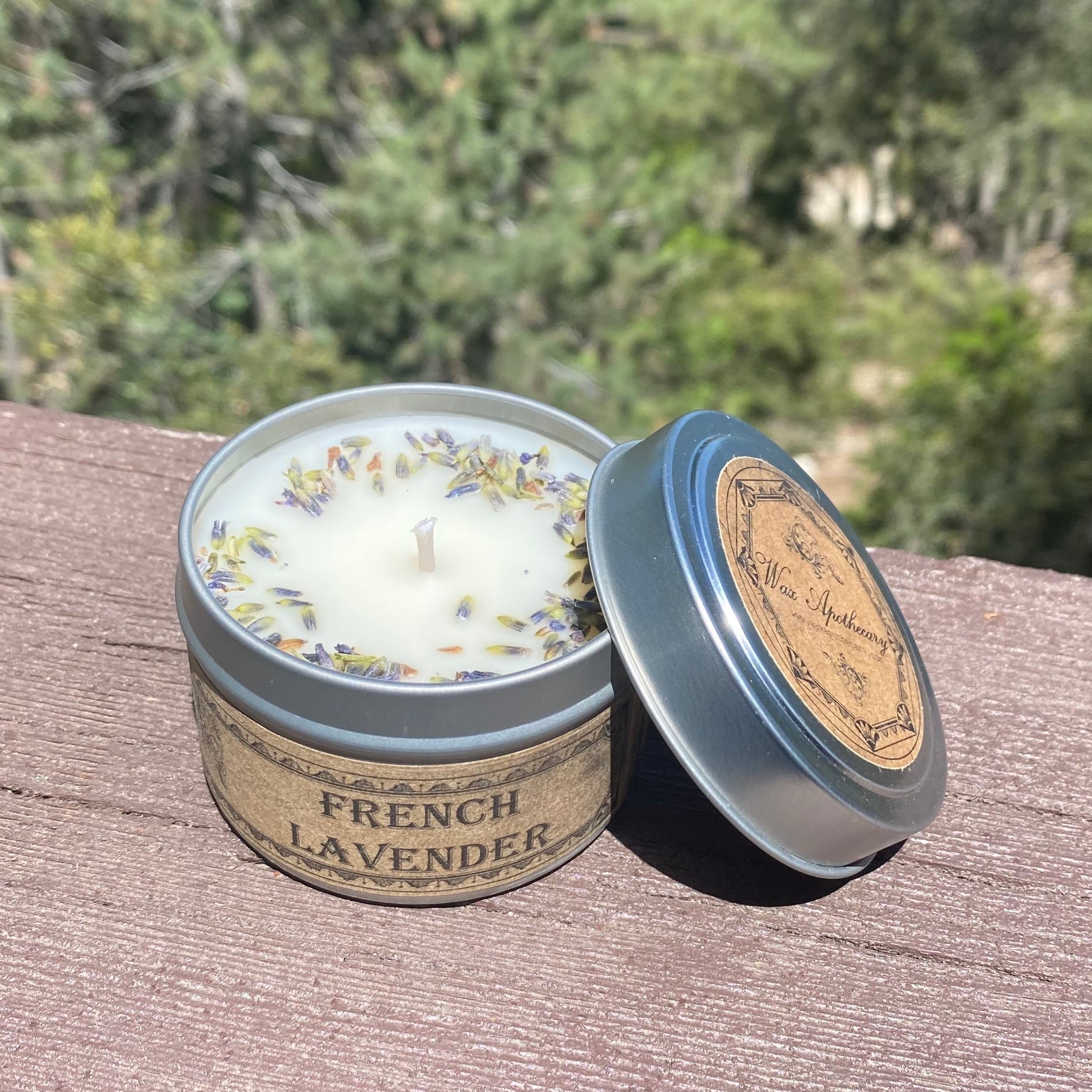 French Lavender Botanical Candle - 4 oz Travel Tin