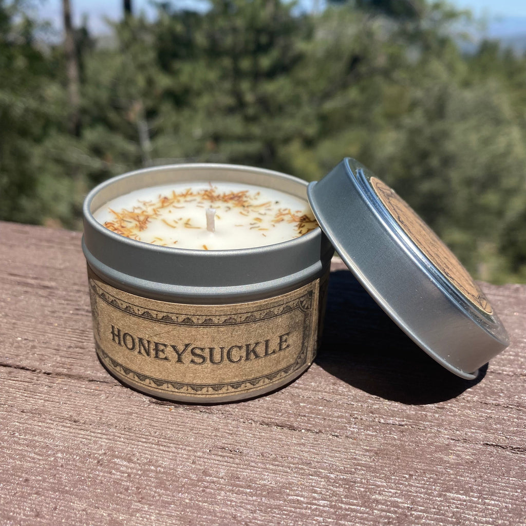 Honeysuckle Botanical Candle - 4 oz Travel Tin