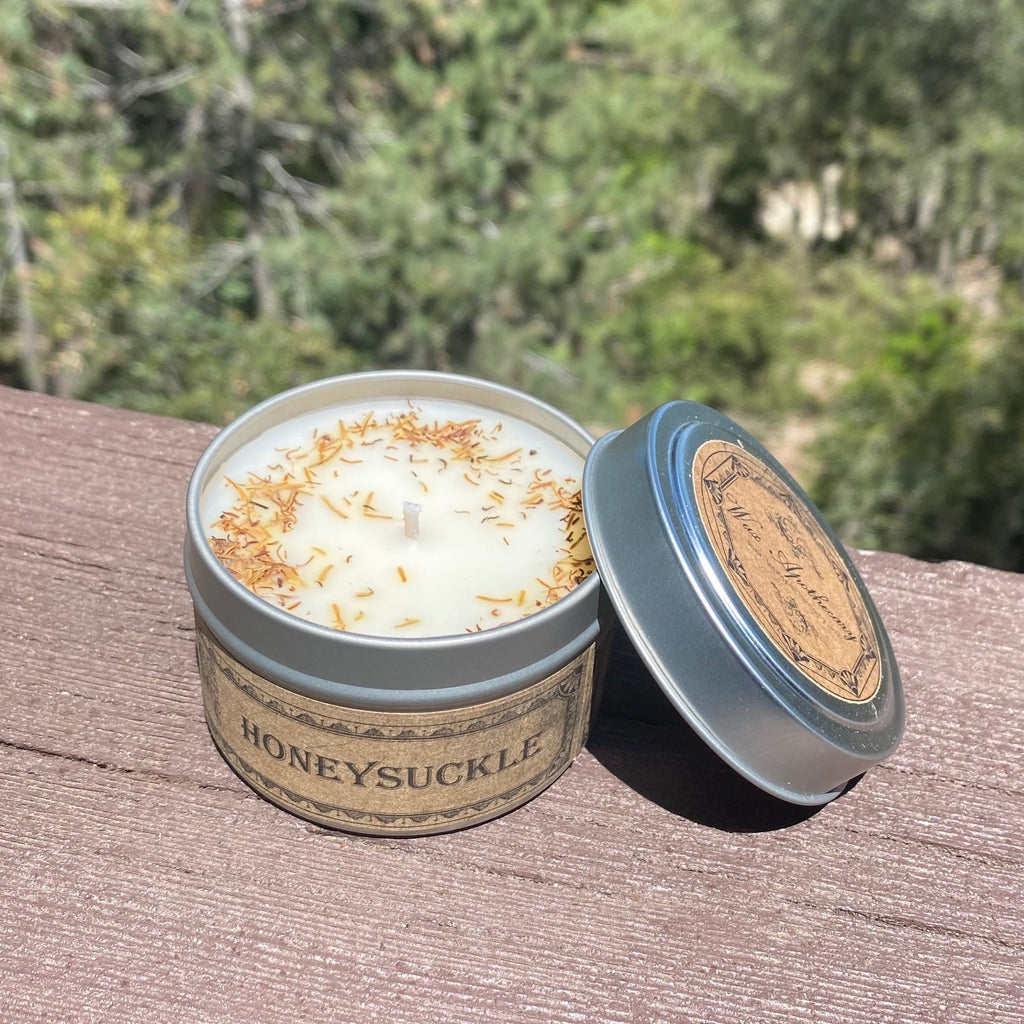 Honeysuckle Botanical Candle - 4 oz Travel Tin