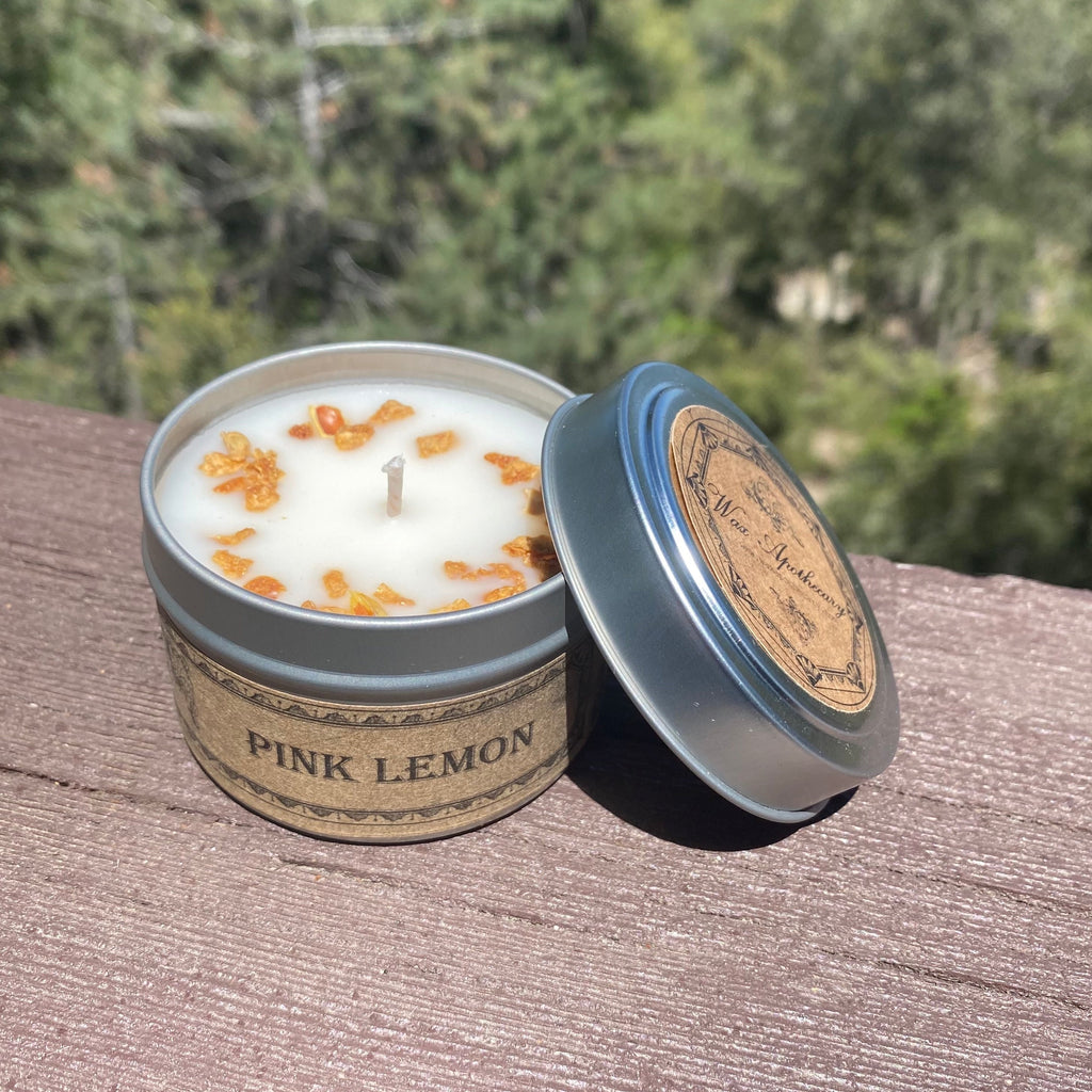 Pink Lemon Botanical Candle - 4 oz Travel Tin