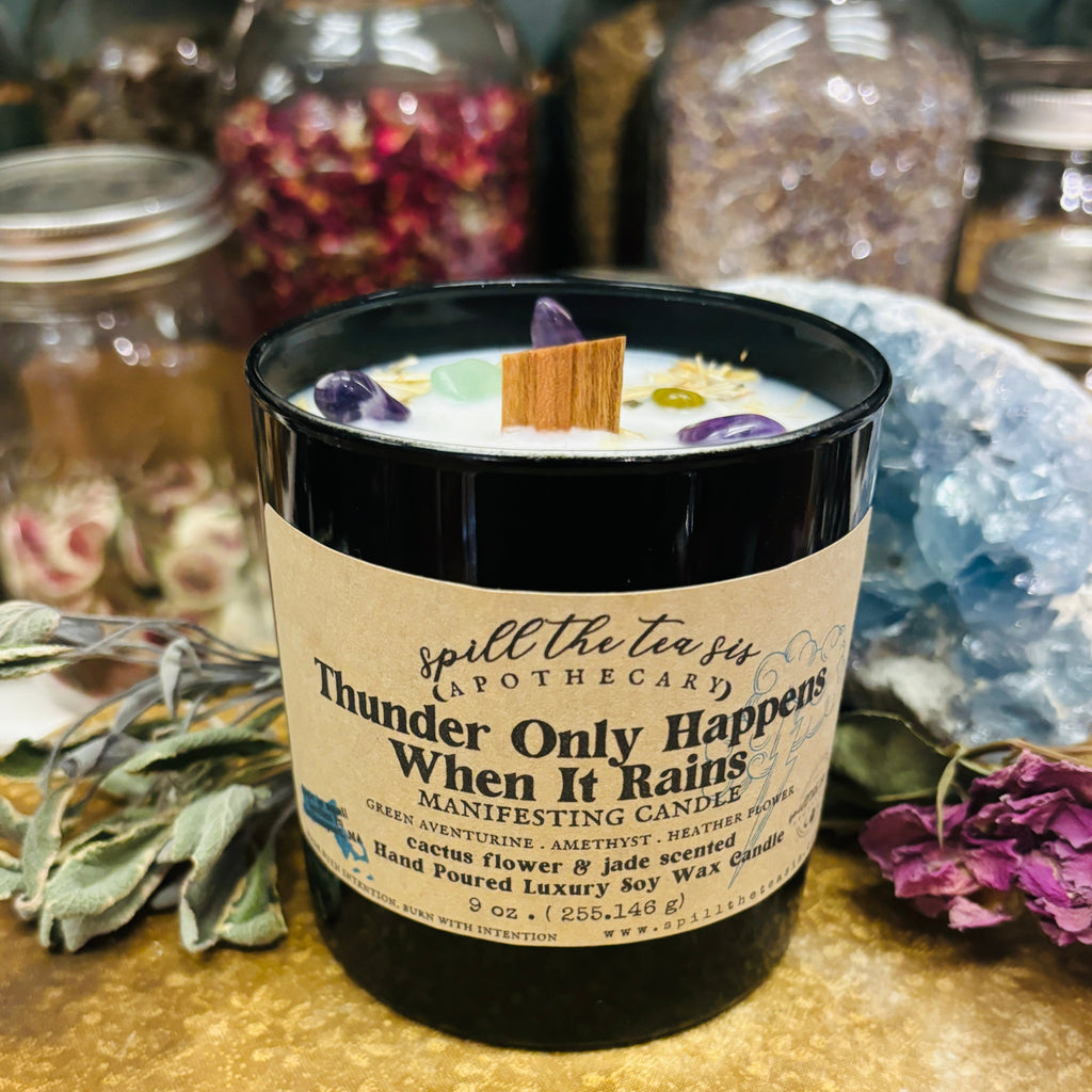 Thunder Only Happens When It Rains Candle