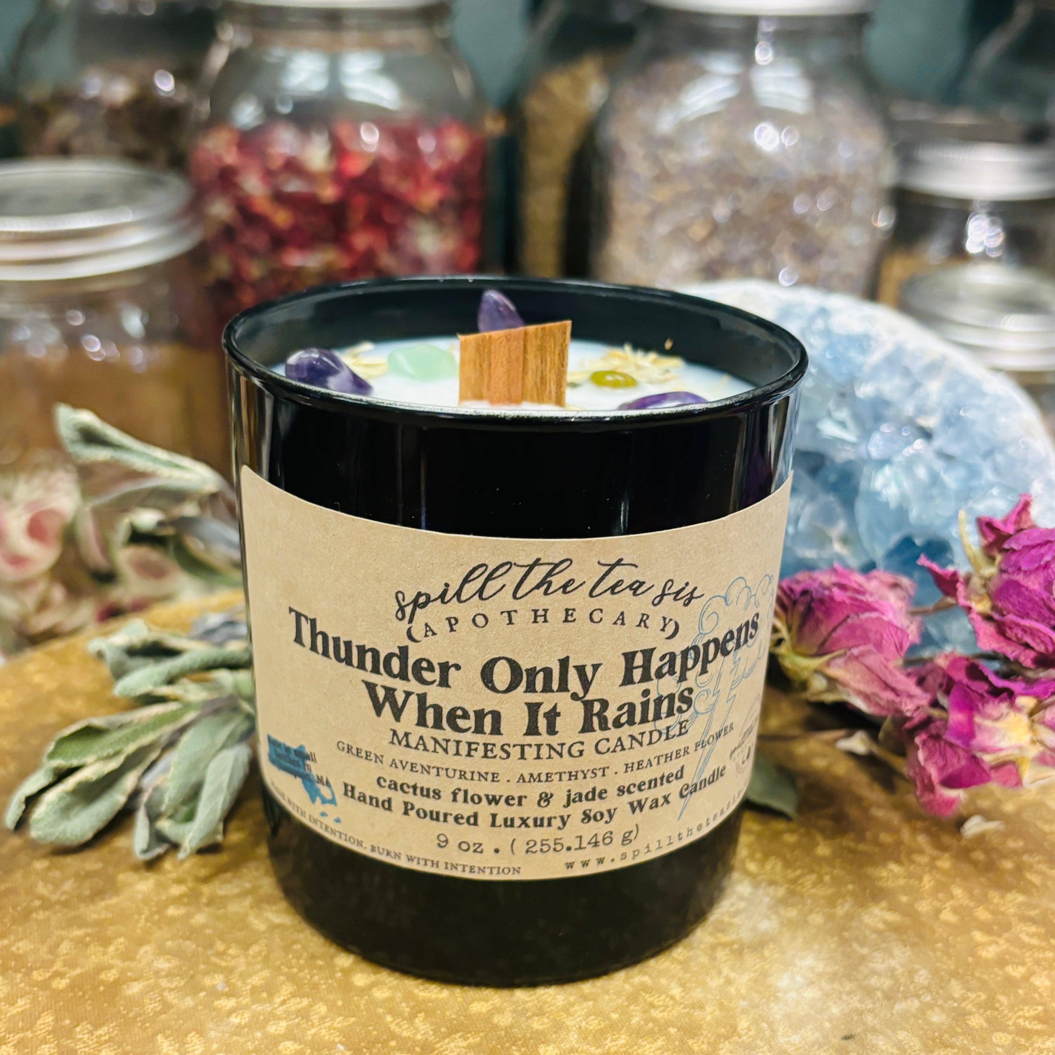 Thunder Only Happens When It Rains Candle